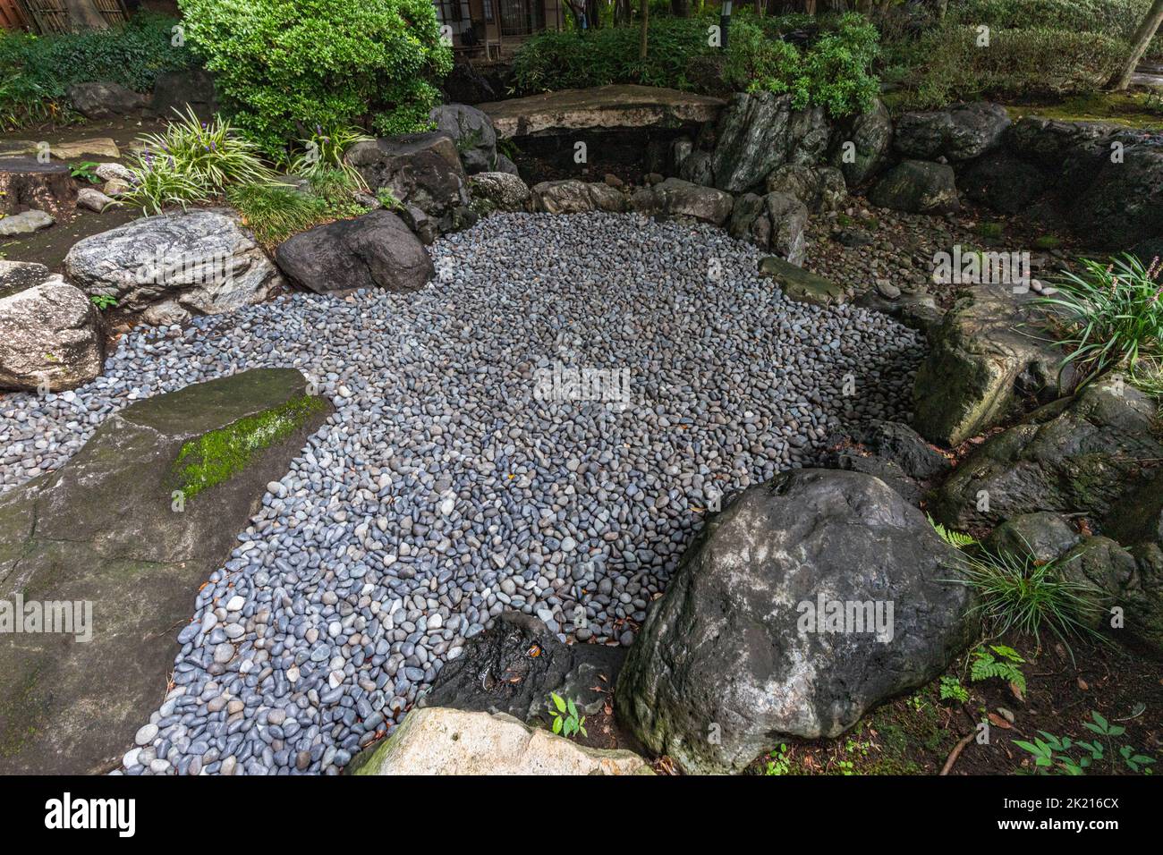 Kikusuien è un moderno giardino giapponese che è stato creato dal periodo Meiji al periodo Taisho - elencato come uno dei tre grandi giardini di Kanuma Foto Stock