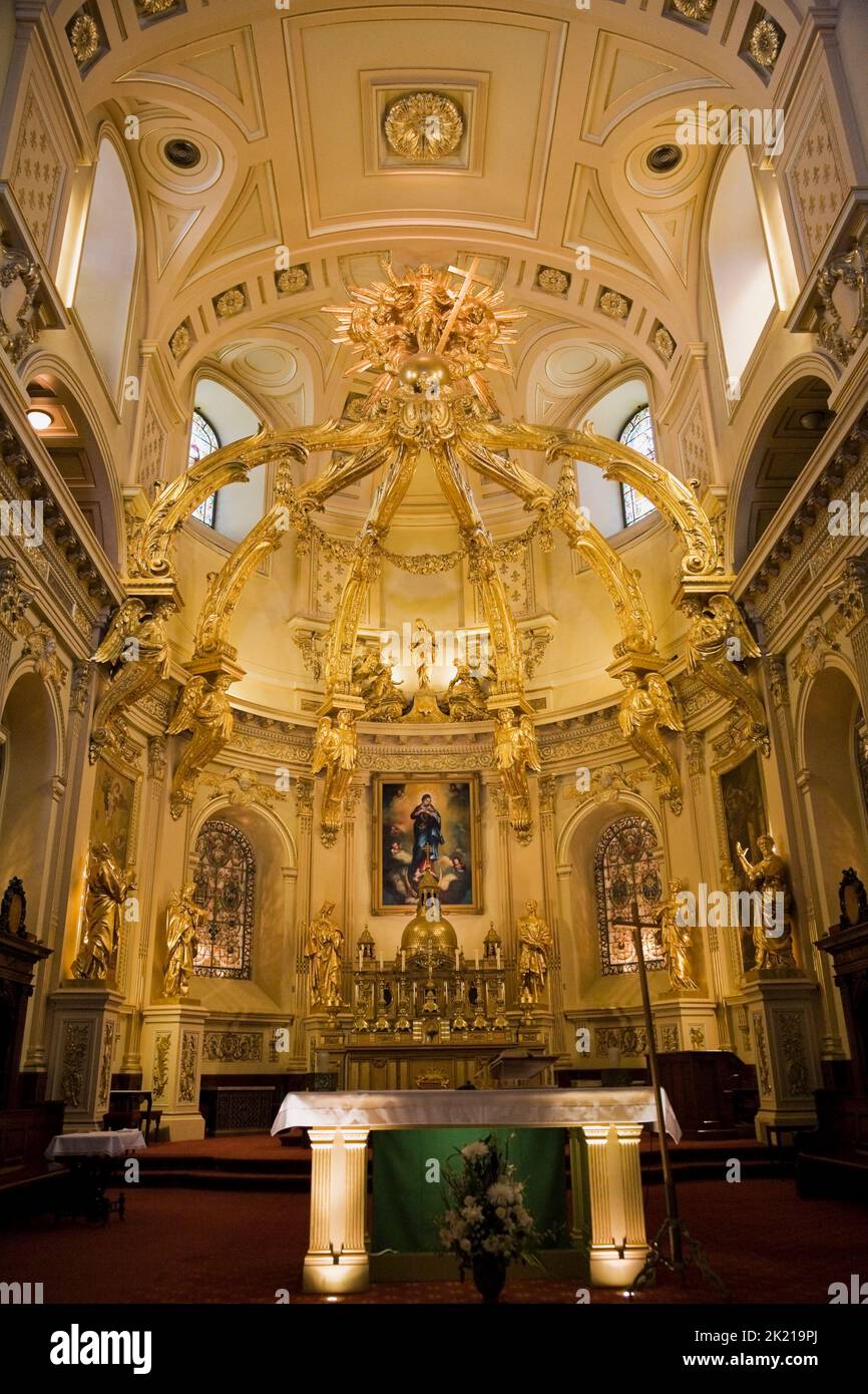 Vista interna della Basilica-Cattedrale di Notre-Dame de Quebec, Quebec City, Quebec, Canada. Foto Stock