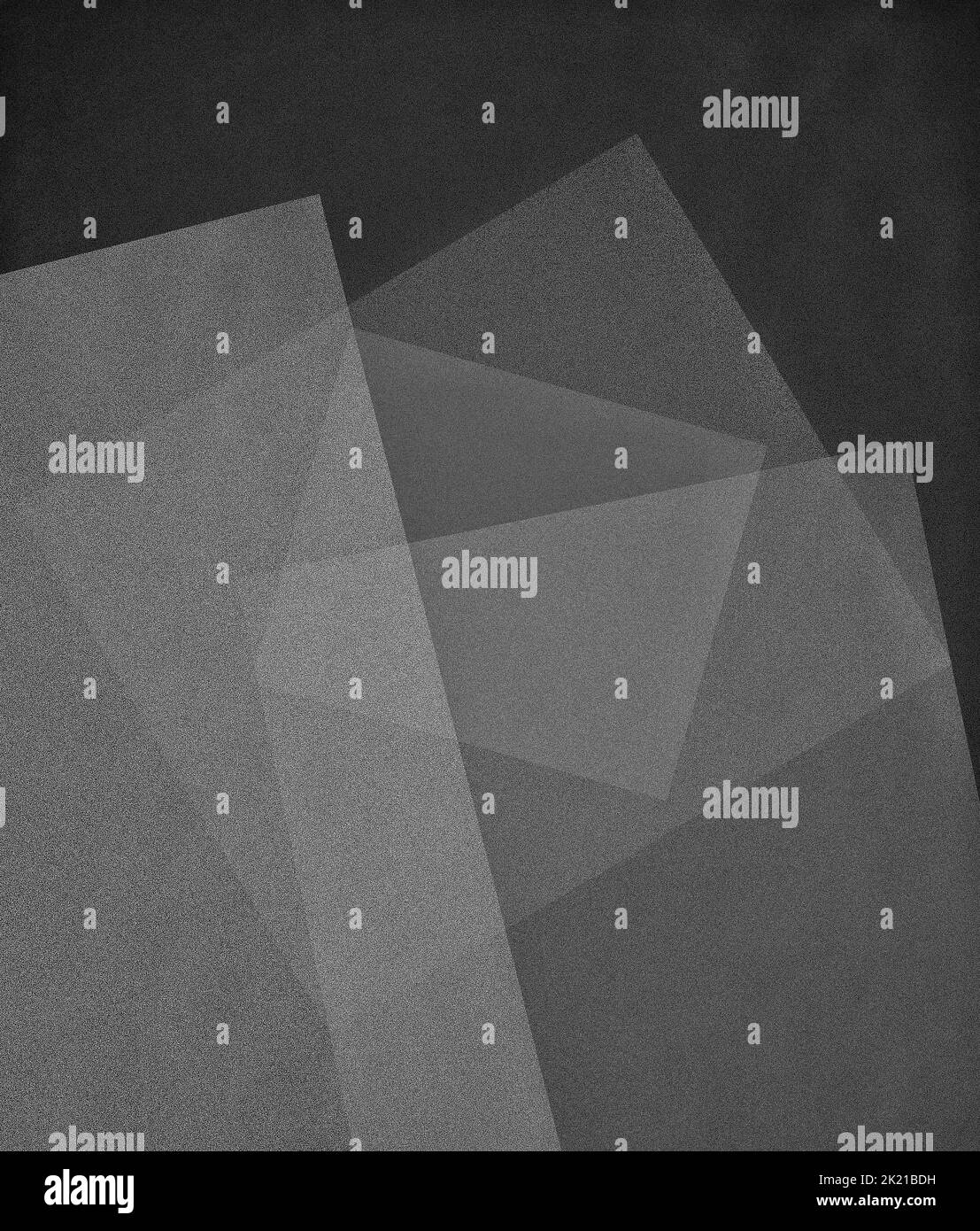 Un'illustrazione di diverse sfumature di rettangoli e quadrati grigi che creano un disegno Foto Stock