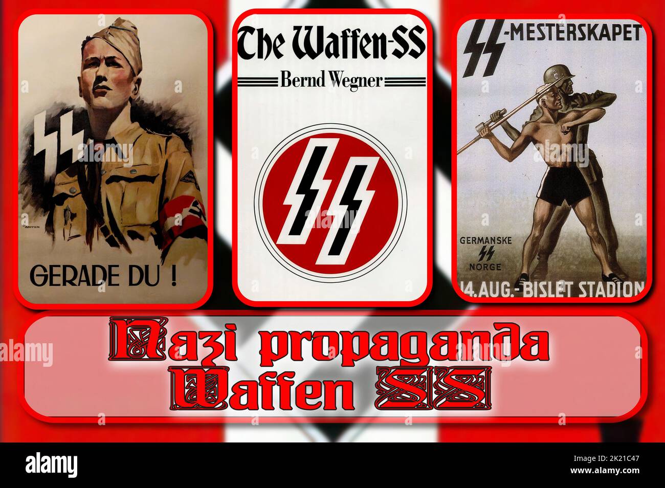 Poster di propaganda nazista stampati durante la seconda guerra mondiale Foto Stock