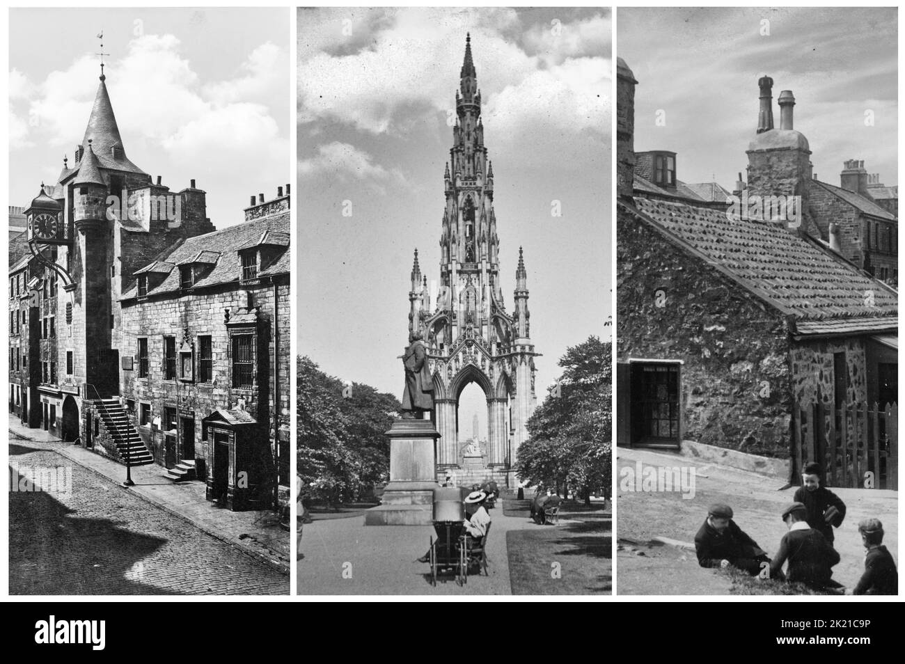 La città di Edimburgo alla fine degli anni '1800s e all'inizio degli anni '1900s Foto Stock