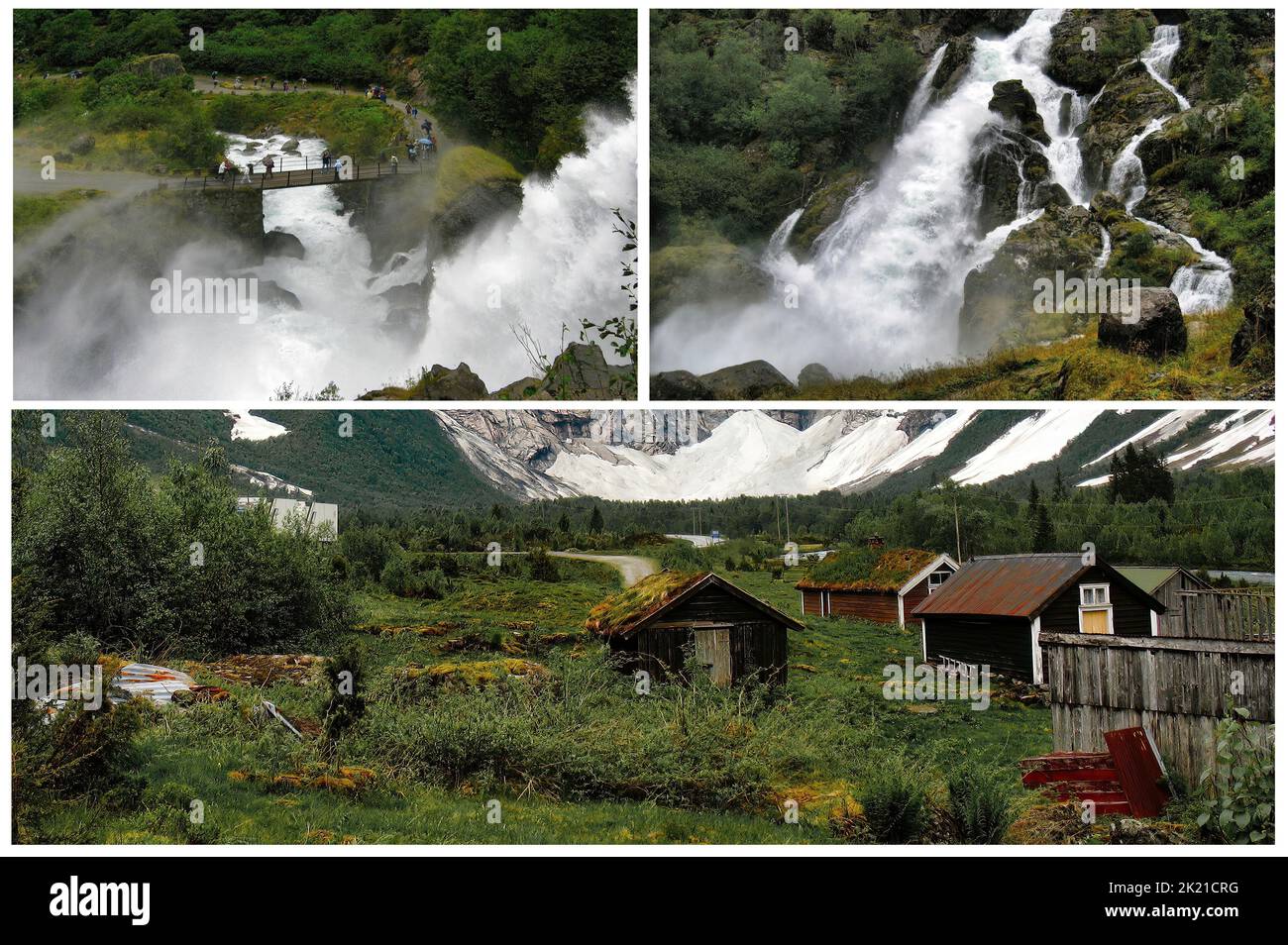 Norwegian Landscapes - alcune belle e panoramiche cascate norvegesi Foto Stock