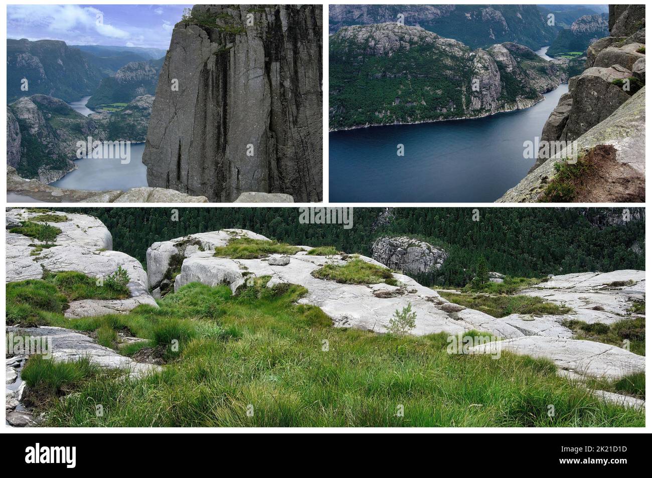 La natura idilliaca dei paesaggi norvegesi Foto Stock