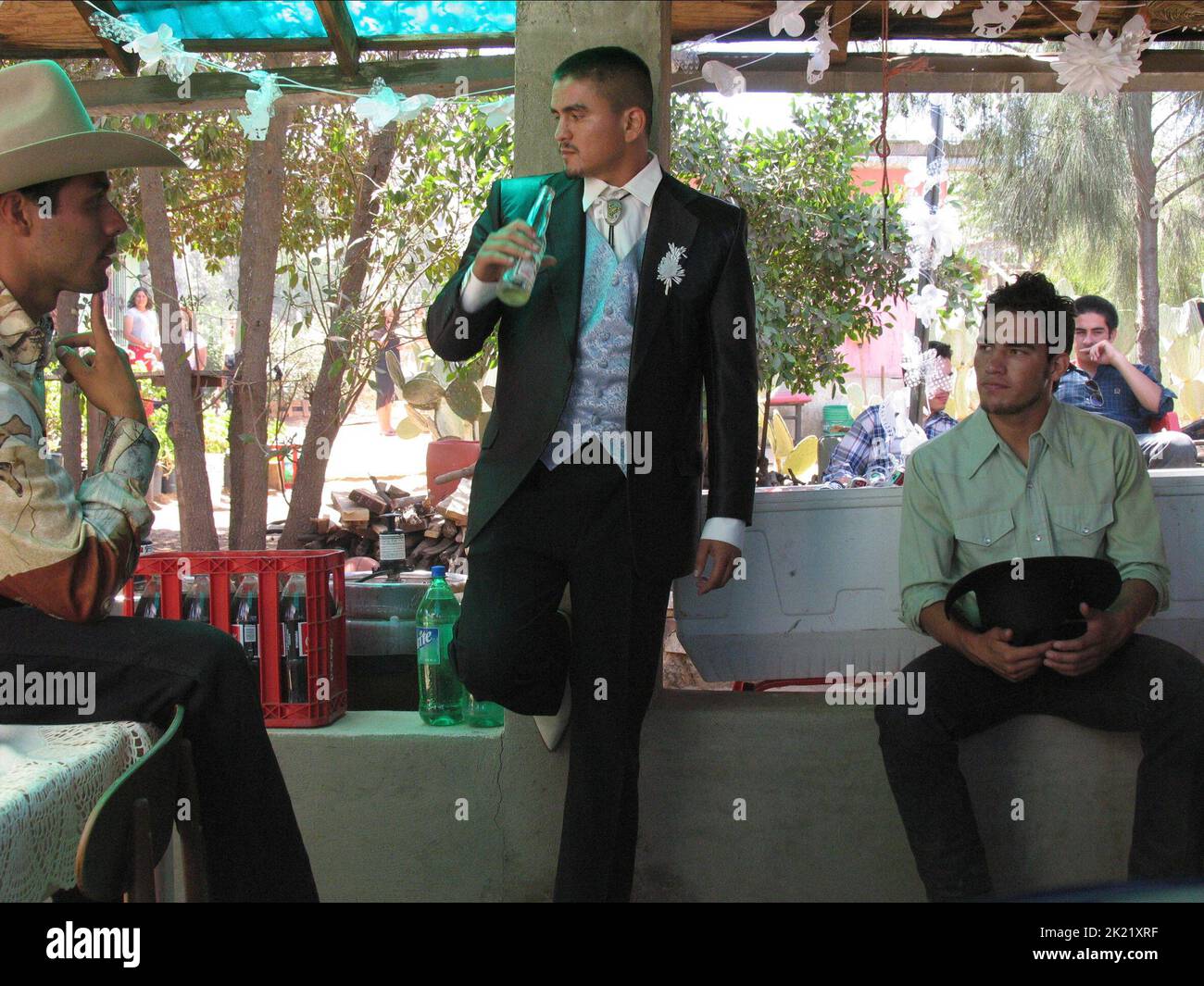 UOMINI MESSICANI AL MATRIMONIO A TECATE, BAJA CALIFORNIA NORTE, BABEL, 2006 Foto Stock