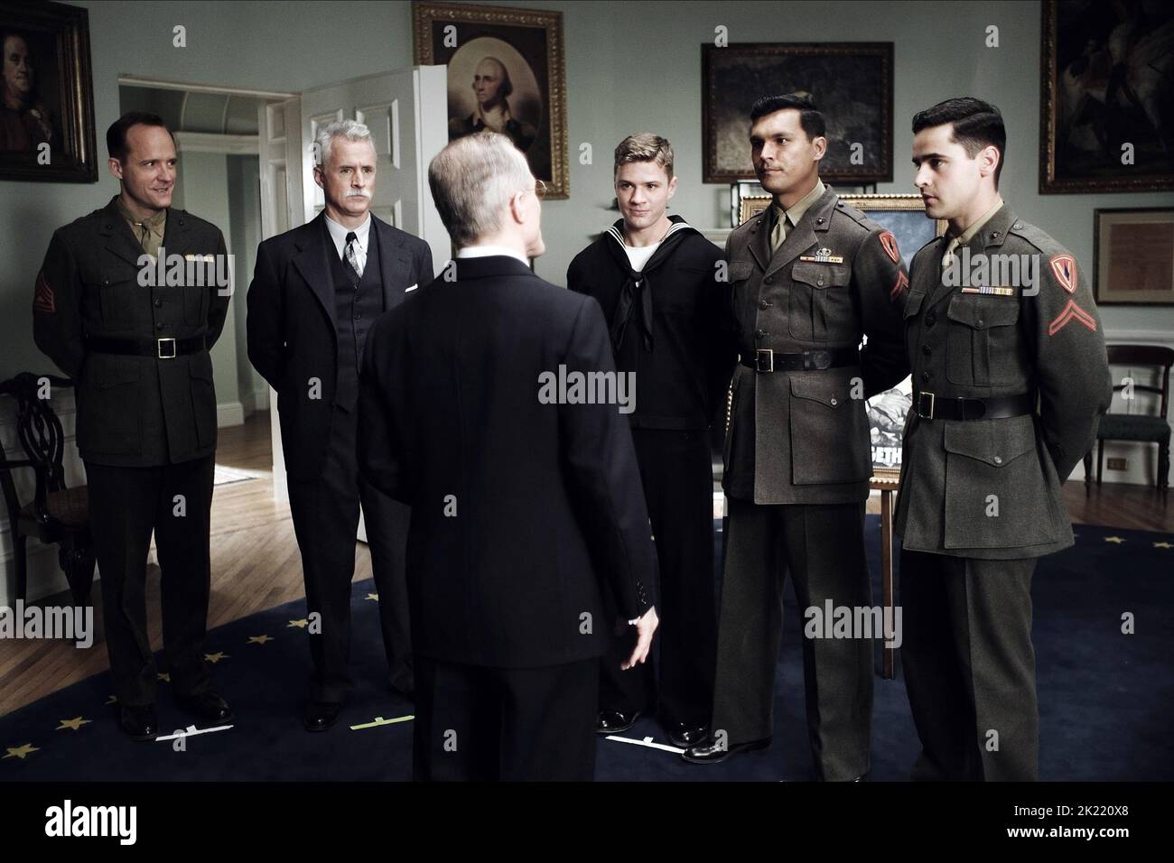 JOHN BENJAMIN HICKEY, John SLATTERY, David Patrick Kelly, Ryan Phillippe, ADAM BEACH, Jesse Bradford, le bandiere dei nostri padri, 2006 Foto Stock