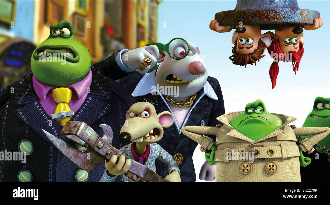 TOAD, WHITEY, RODDY, RITA, FLUSHED AWAY, 2006 Foto Stock