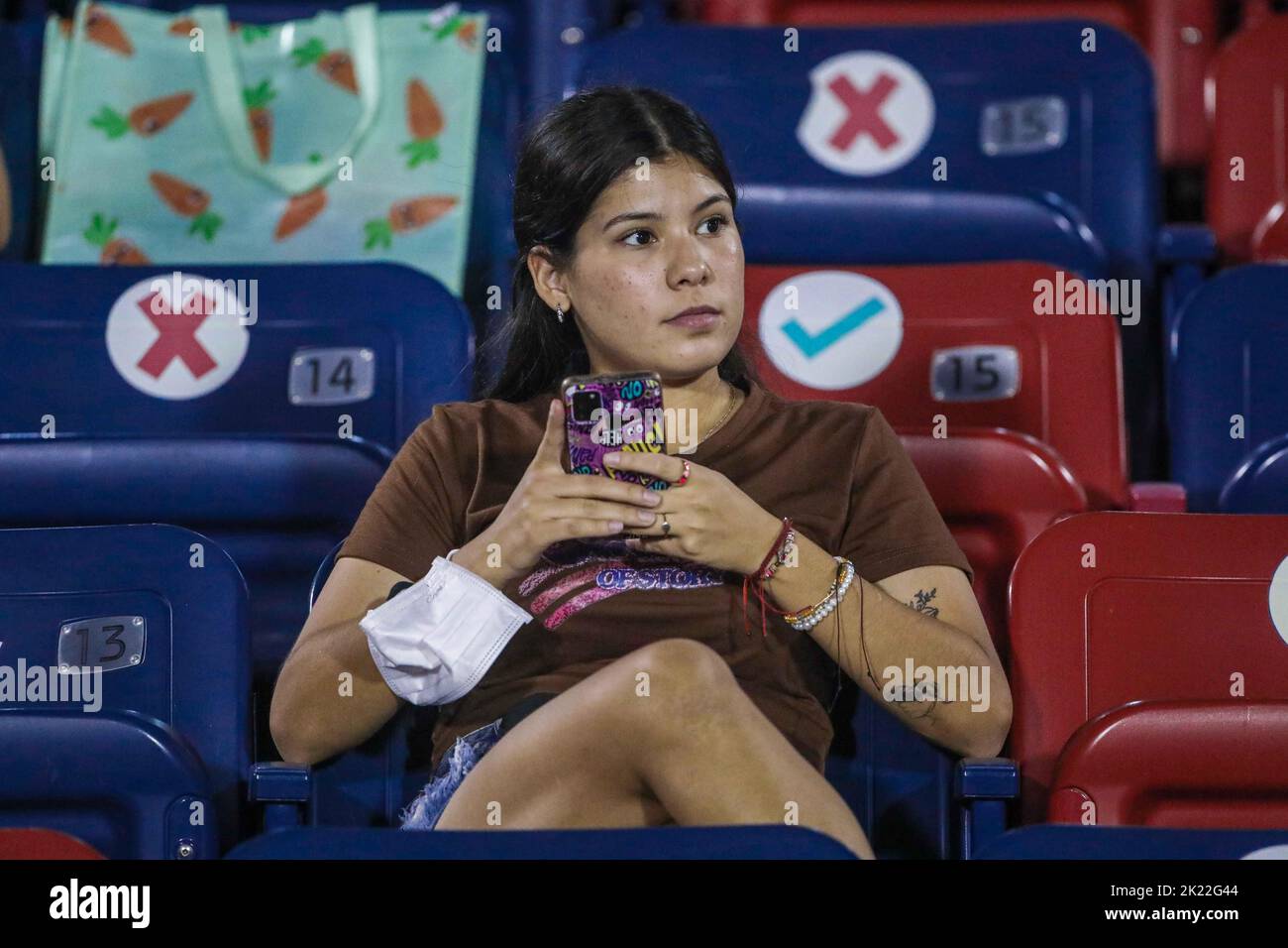 HERMOSILLO MEXICO SETTEMBRE 14: Cimarrones de sonora vs Club Deportivo Tapatío, durante la partita di calcio nel 12th° round del tourn di apertura Foto Stock