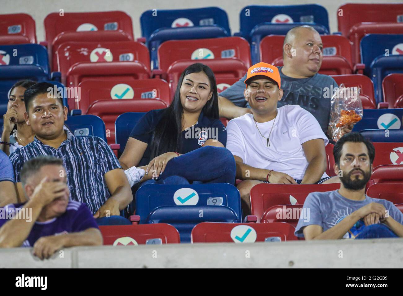 HERMOSILLO MEXICO SETTEMBRE 14: Cimarrones de sonora vs Club Deportivo Tapatío, durante la partita di calcio nel 12th° round del tourn di apertura Foto Stock