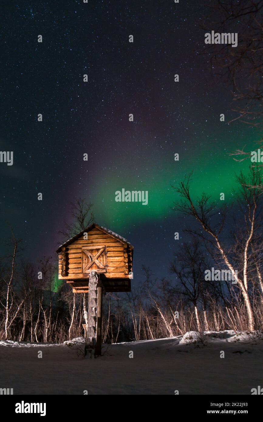 Aurora boreale Abisko Svezia Foto Stock