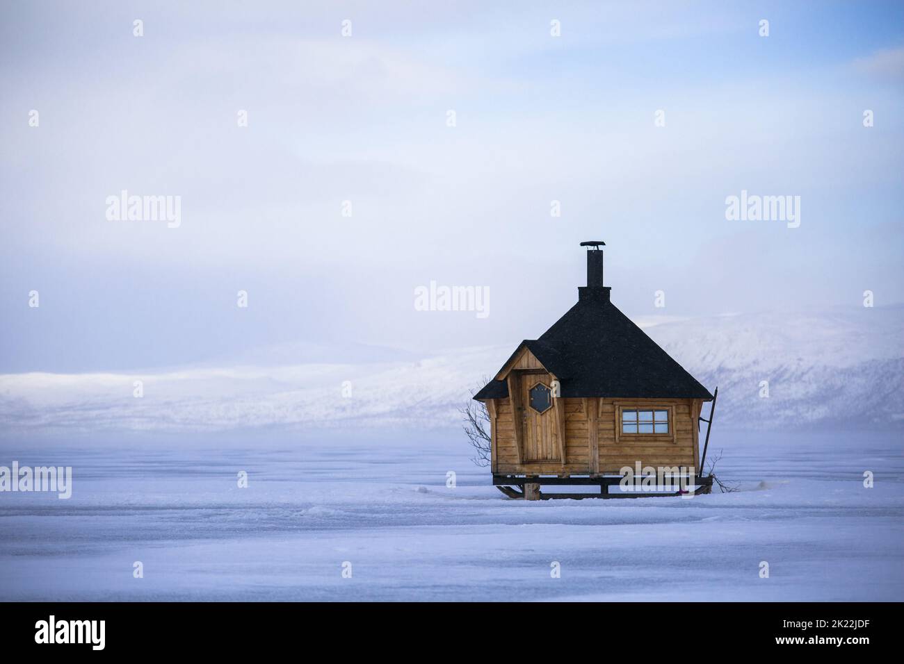 Inverno ad Abisko Svezia Foto Stock