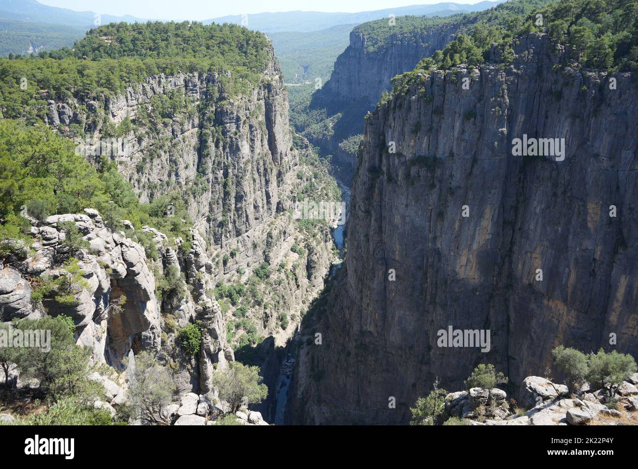 Una veduta aerea del Canyon Tazi Kanyonu ad Antalia, Turchia Foto Stock