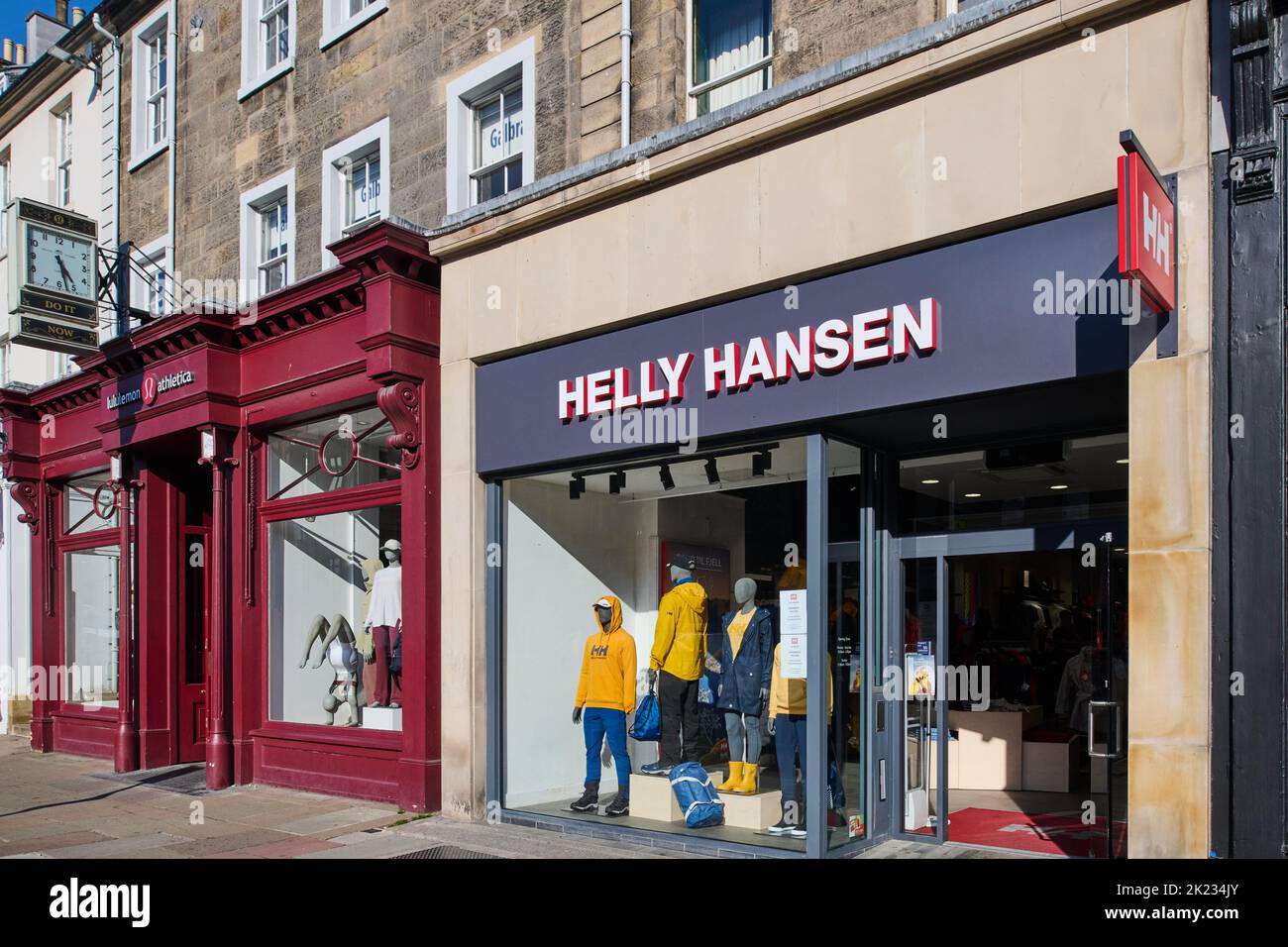 Edimburgo Scozia, Regno Unito 21 settembre 2022. Vista generale di Helly Hansen su George Street. Credit sst/alamy live news Foto Stock
