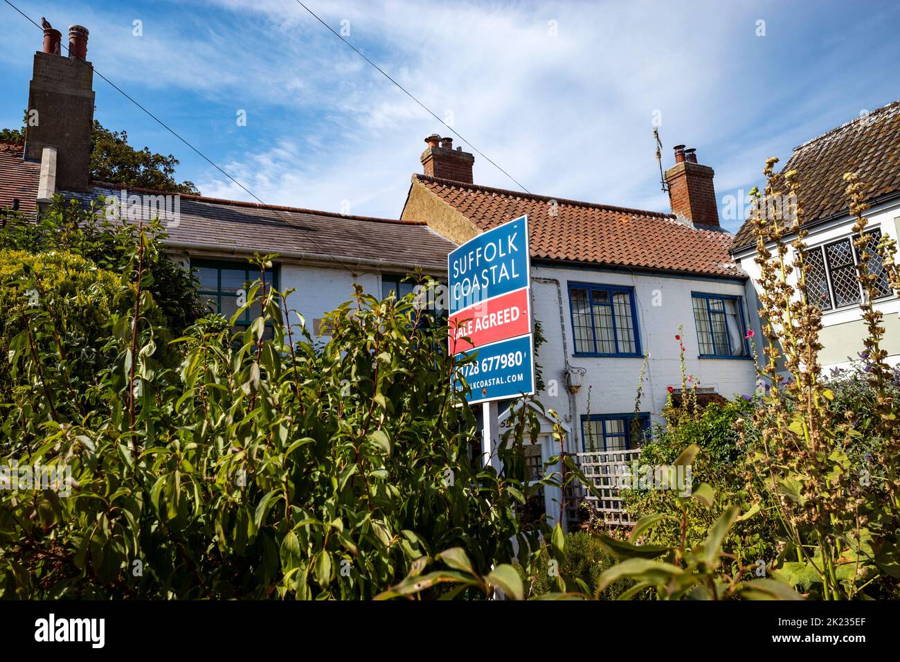 Vendita concordato Suffolk Coastal agenzia immobiliare bordo Aldeburgh Suffolk Inghilterra Foto Stock