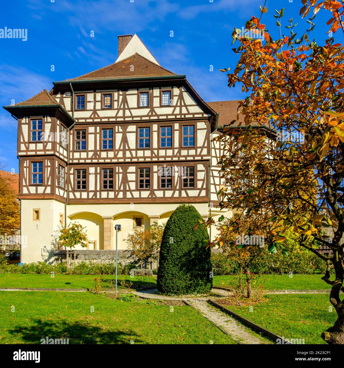 Palazzo residenziale di Urach, edificio gotico e rinascimentale, Bad Urach, Alb Svevo, Baden-Württemberg, Germania, Europa. Foto Stock