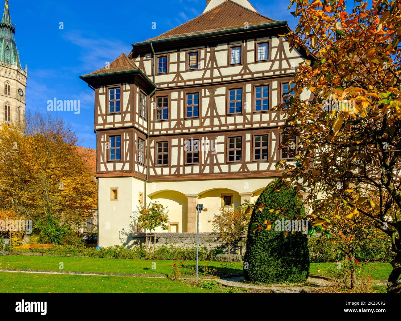 Palazzo residenziale di Urach, edificio gotico e rinascimentale, Bad Urach, Alb Svevo, Baden-Württemberg, Germania, Europa. Foto Stock