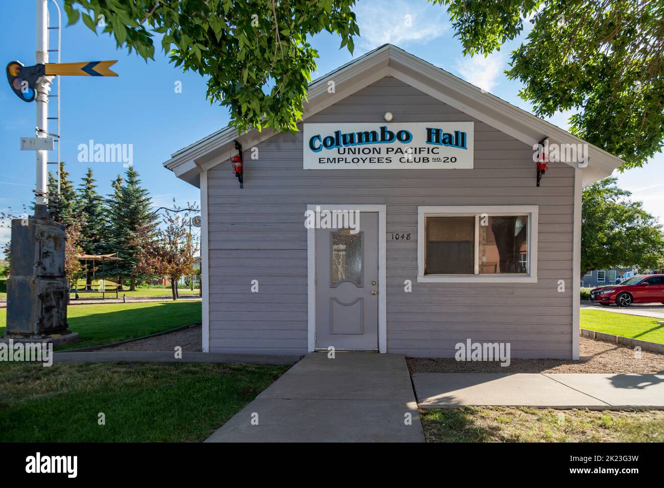 Evanston, Wyoming - The Union Pacific employees Club, Columbo Hall. Foto Stock