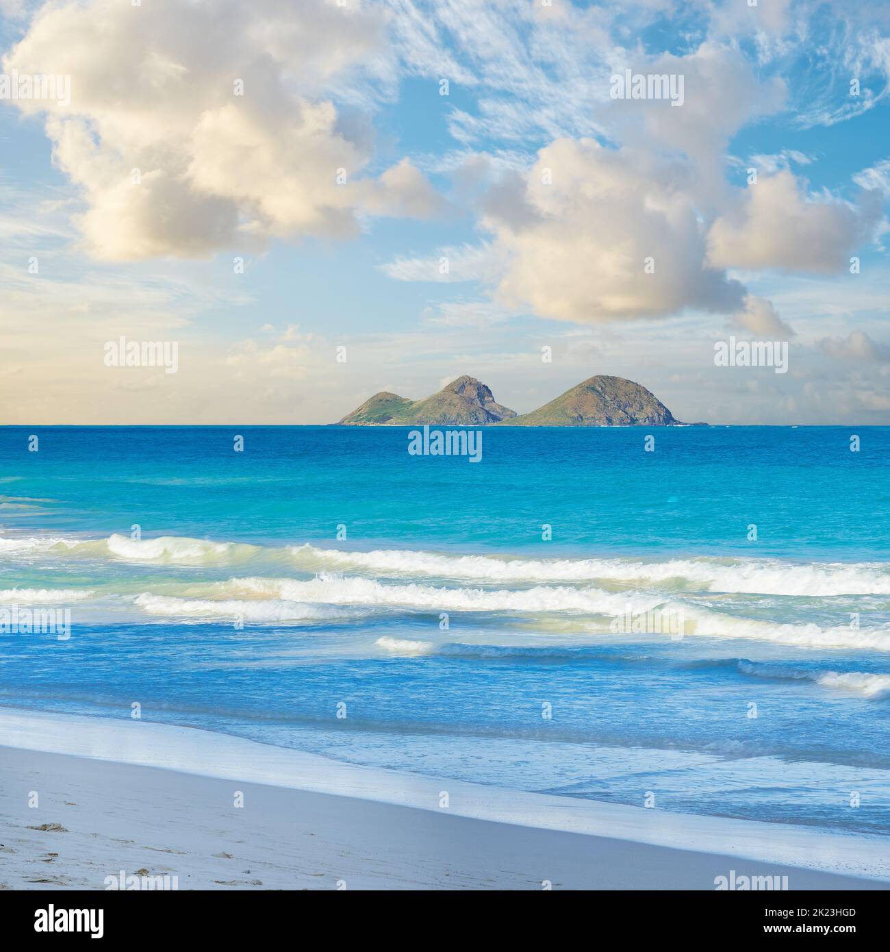 Spiaggia da sogno - Lanikai Beach Foto Stock