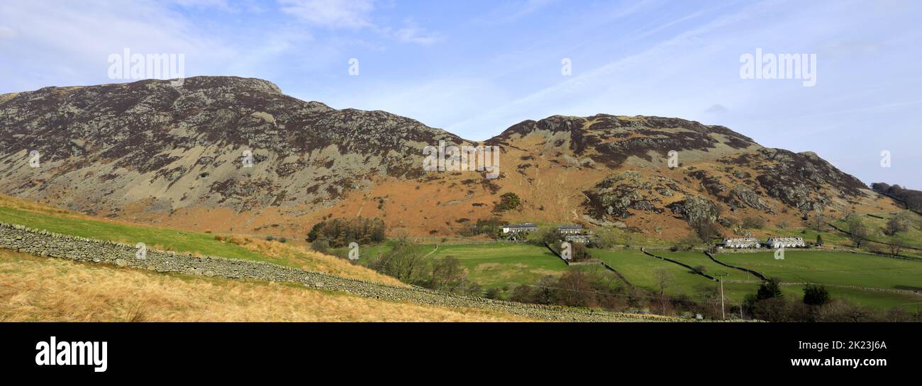 Vista su Sheffield Pike Fell e Glenridding Dodd Fells, Lake District National Park, Cumbria, Inghilterra, UK Sheffield Pike e Glenridding Dodd Fells Foto Stock