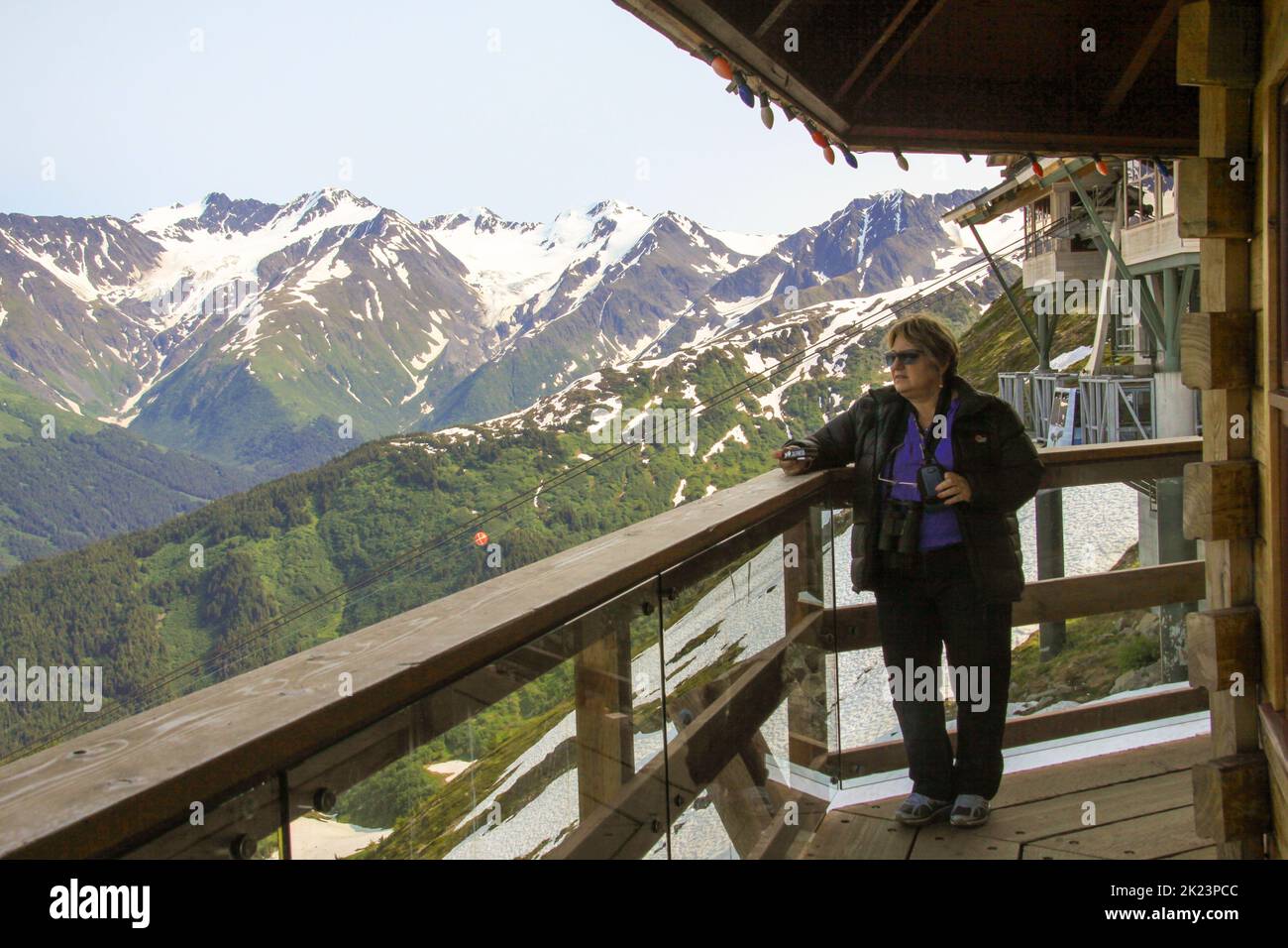 Vette innevate fotografate vicino Homer, Alaska. Homer è una città dell'Alaska di Stati Uniti d'America, situata nella Penisola del Kenai, nello stato federato del Jarsi. E' di 218 miglia (351 Foto Stock