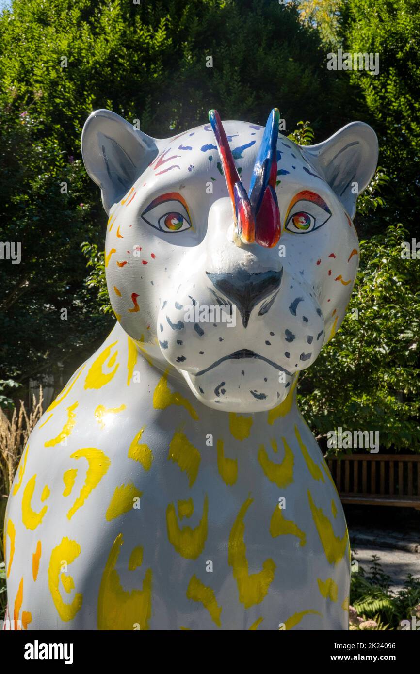 La Jaguar Parade è una mostra d'arte per raccogliere fondi e consapevolezza per conservare i giaguari e le loro abitudini, New York City, USA 2022 Foto Stock