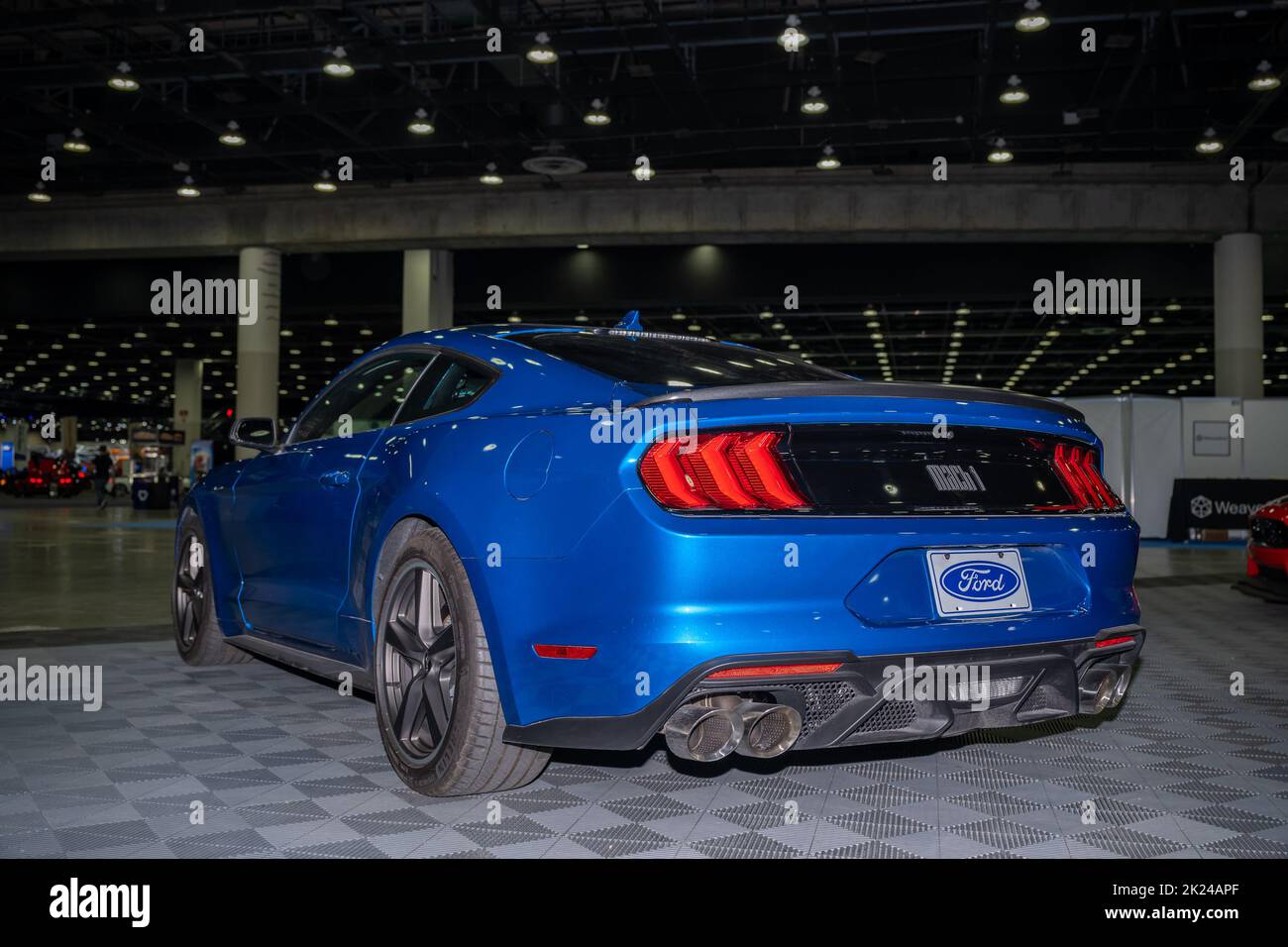 DETROIT, MI/USA - 15 SETTEMBRE 2022: Una Ford Mustang Mach 1 del 2022 al North American International Detroit Auto Show (NAIAS). Foto Stock