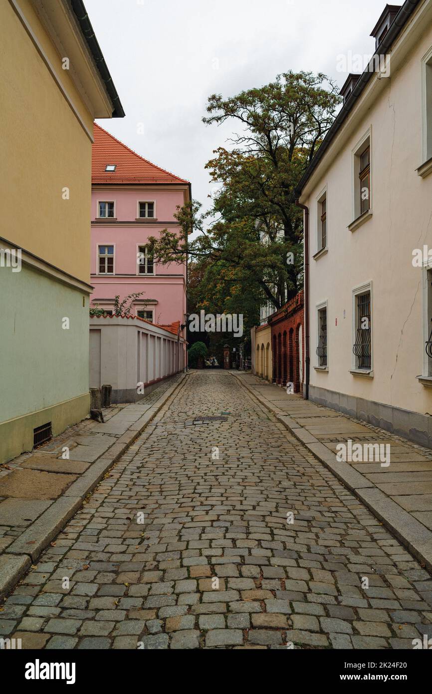 Strade della città vecchia. Wroclaw. Polonia. Foto Stock