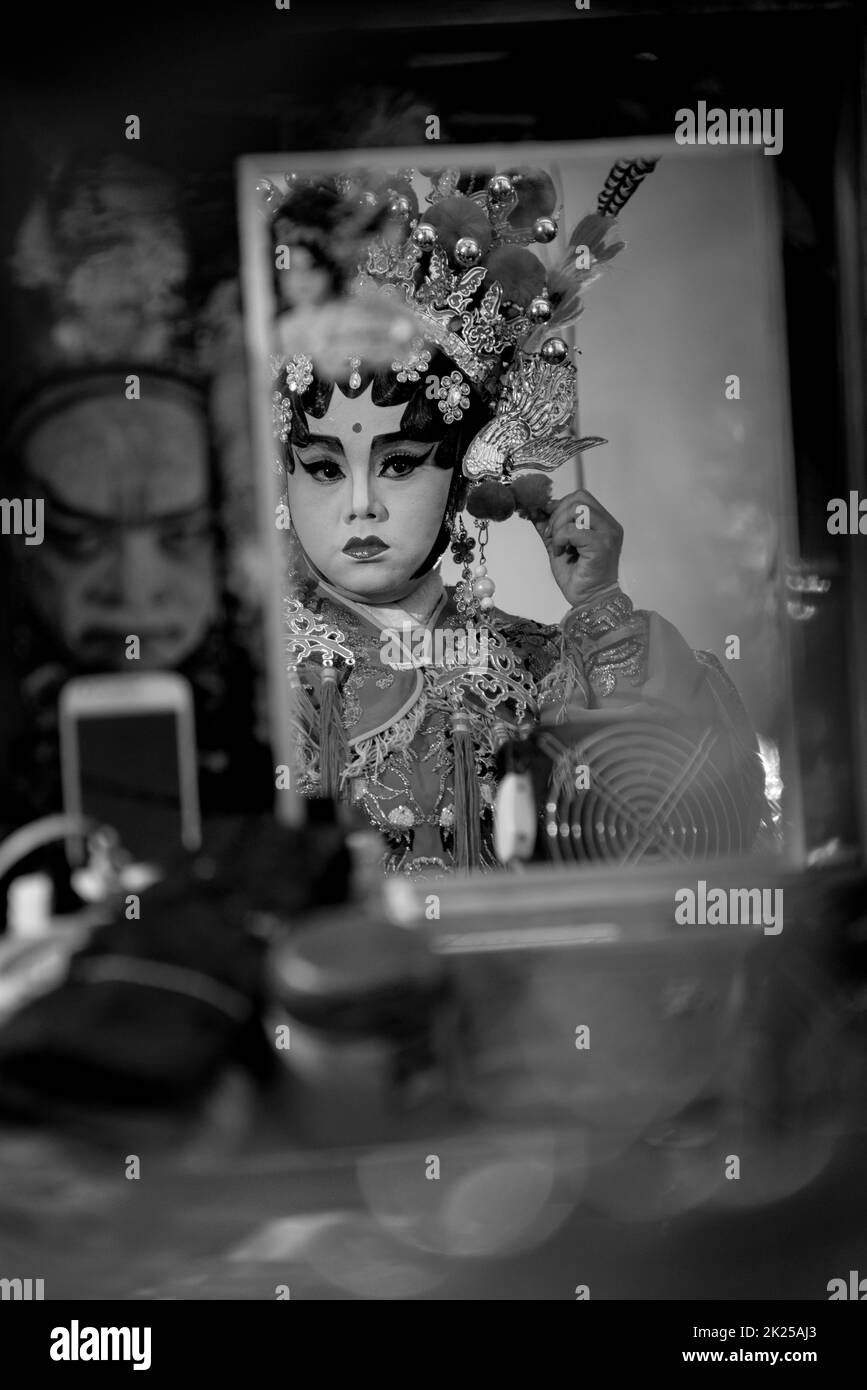 Opere d'arte dello spettacolo dell'Opera cinese Foto Stock