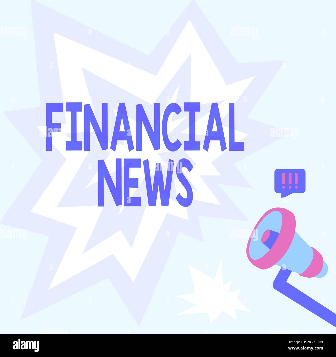 Scrittura a mano segno Notizie finanziarie. Word for Investment banking Gestione di fondi regolamento e negoziazione Megaphone disegno produrre illuminazione fare Annuncio. Foto Stock