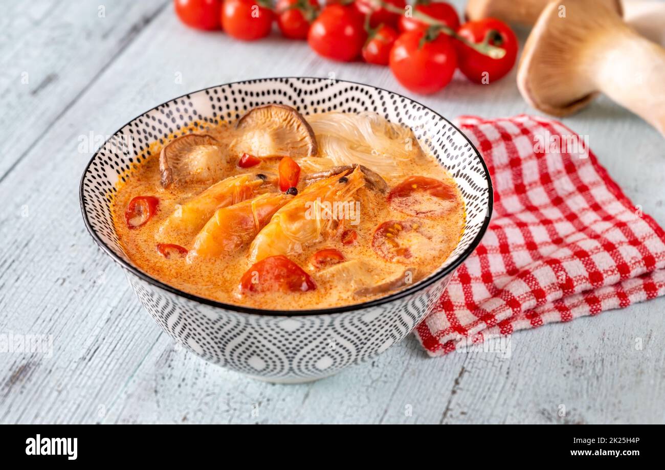 Ciotola di Tom Yum Foto Stock