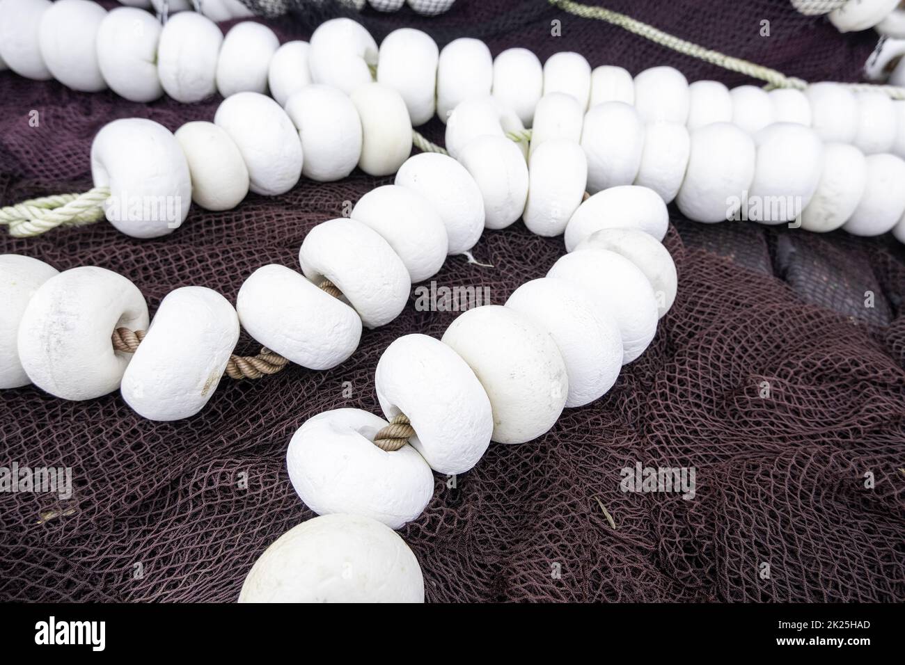 Industria delle reti da pesca Foto Stock