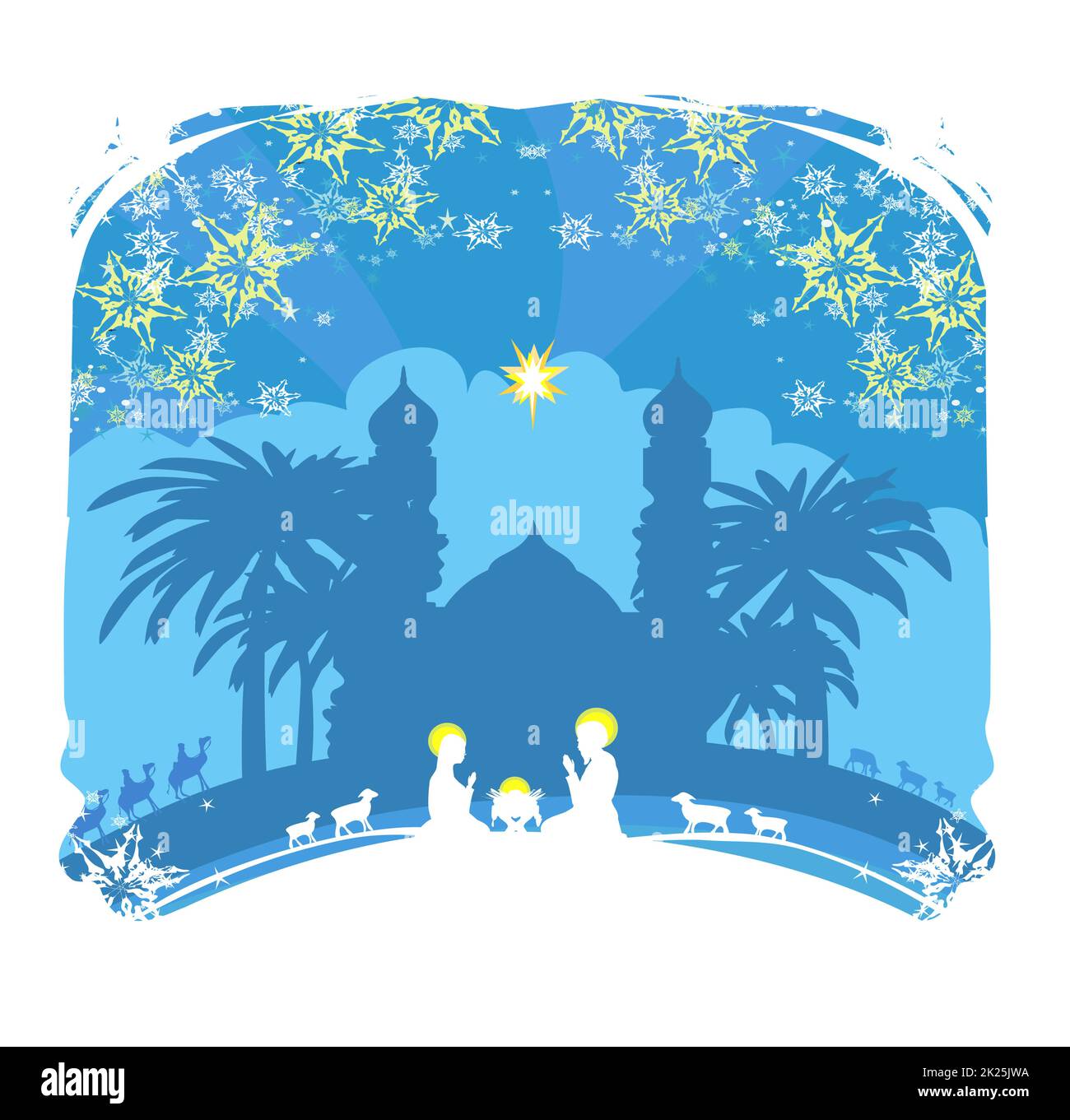 La nascita di Gesù a Betlemme - scheda astratto Foto Stock