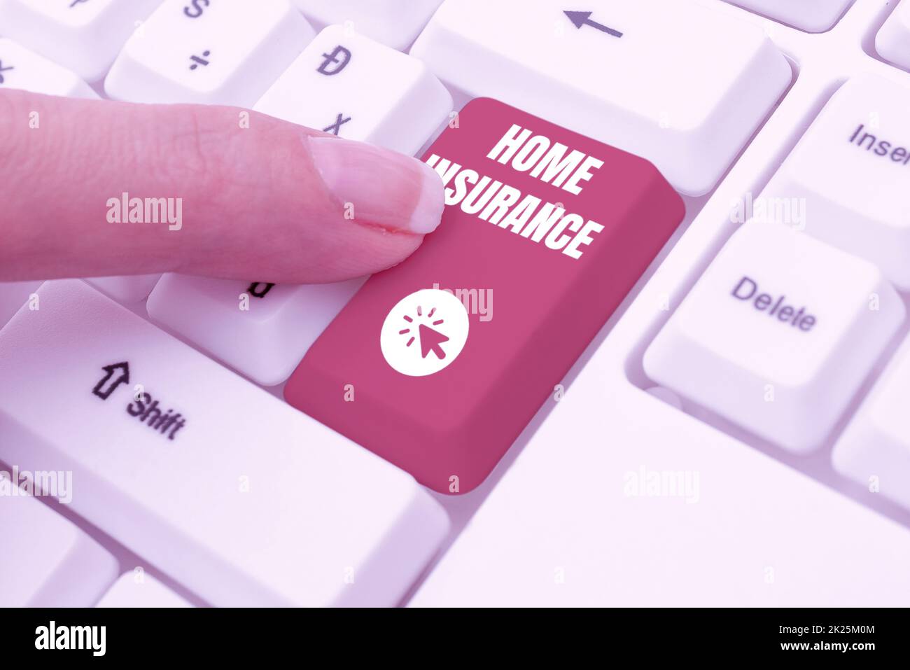 Scrittura a mano testo Home Insurance. Business idea copre perdite e danni e sugli incidenti in casa editing New Story Title, digitando presentazione online Prompter Note Foto Stock