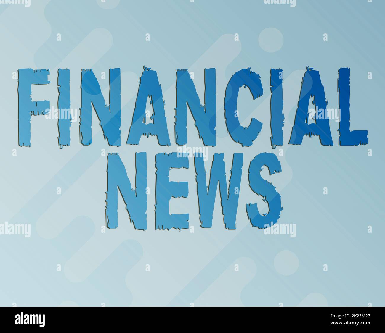 Scrittura visualizzazione testo Notizie finanziarie. Word for Investment banking Fund management regolamento e linea di negoziazione sfondi illustrati con varie forme e colori. Foto Stock