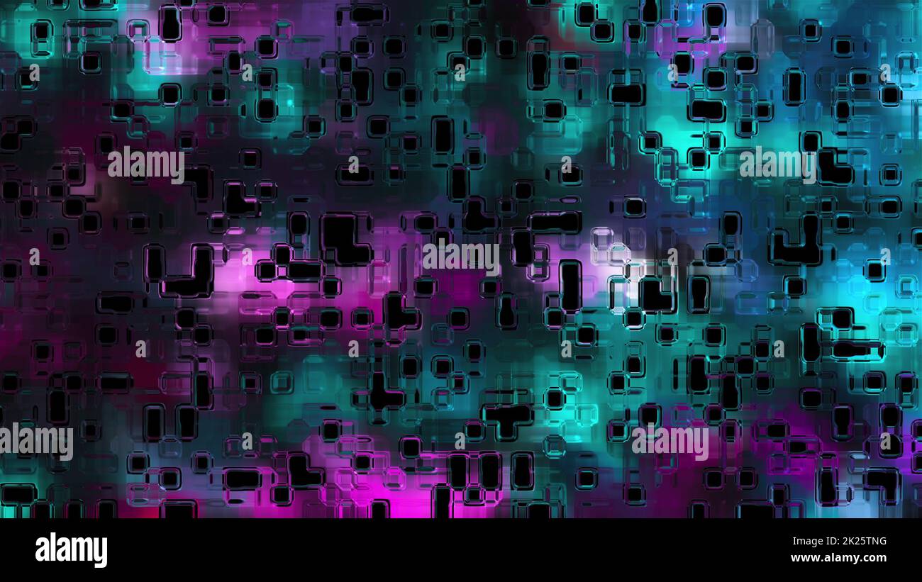 Composizione in vetro astratta con ritagli geometrici Foto Stock