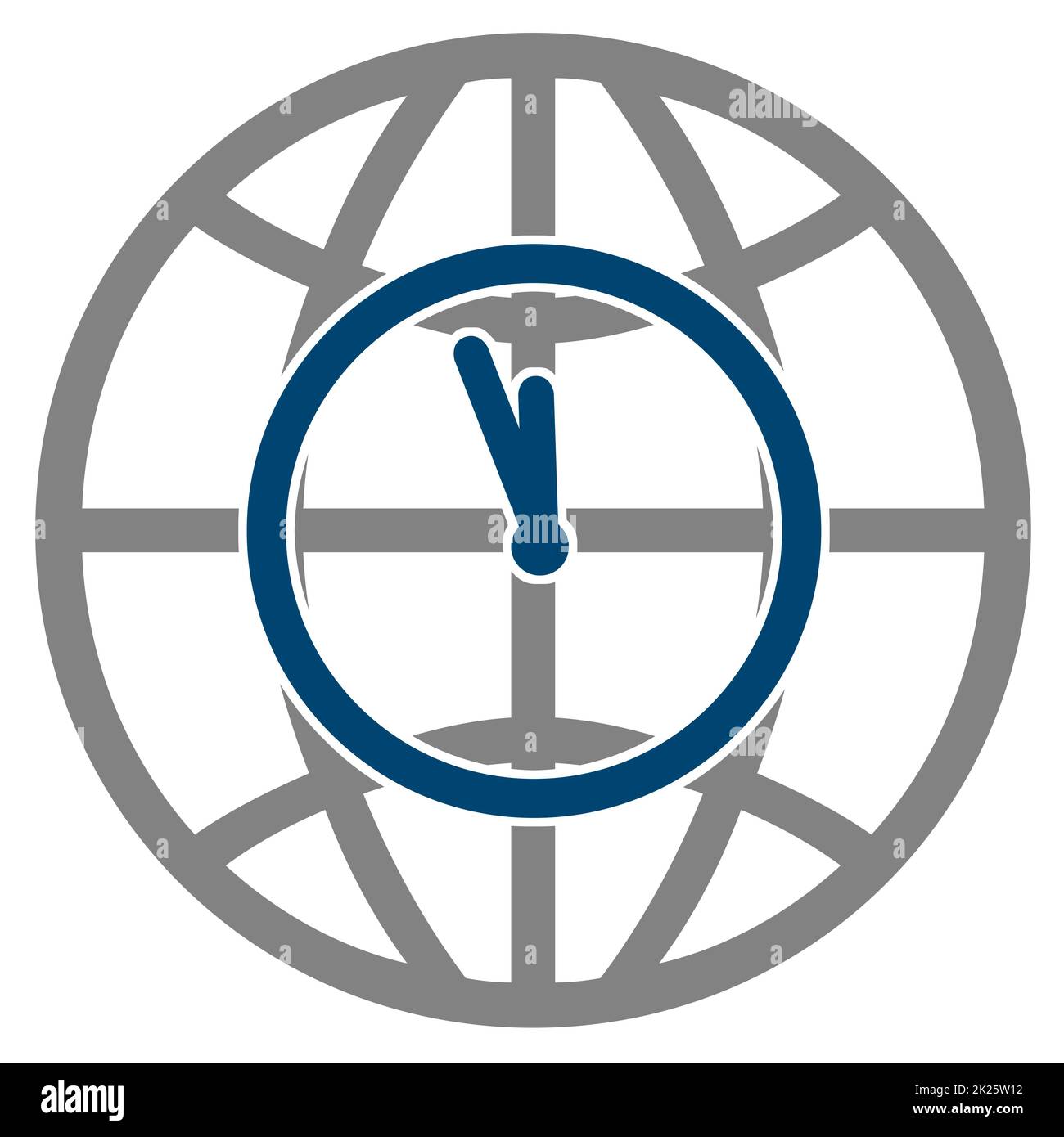 un'icona con il simbolo dell'orologio Foto Stock