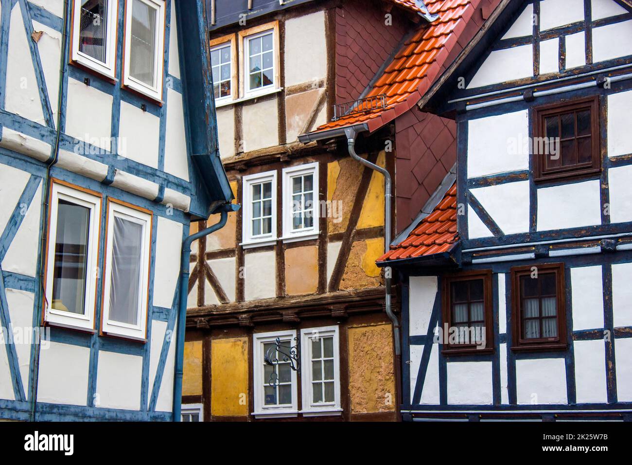 La città di Bad Sooden Allendorf nella valle di Werra in Germania Foto Stock
