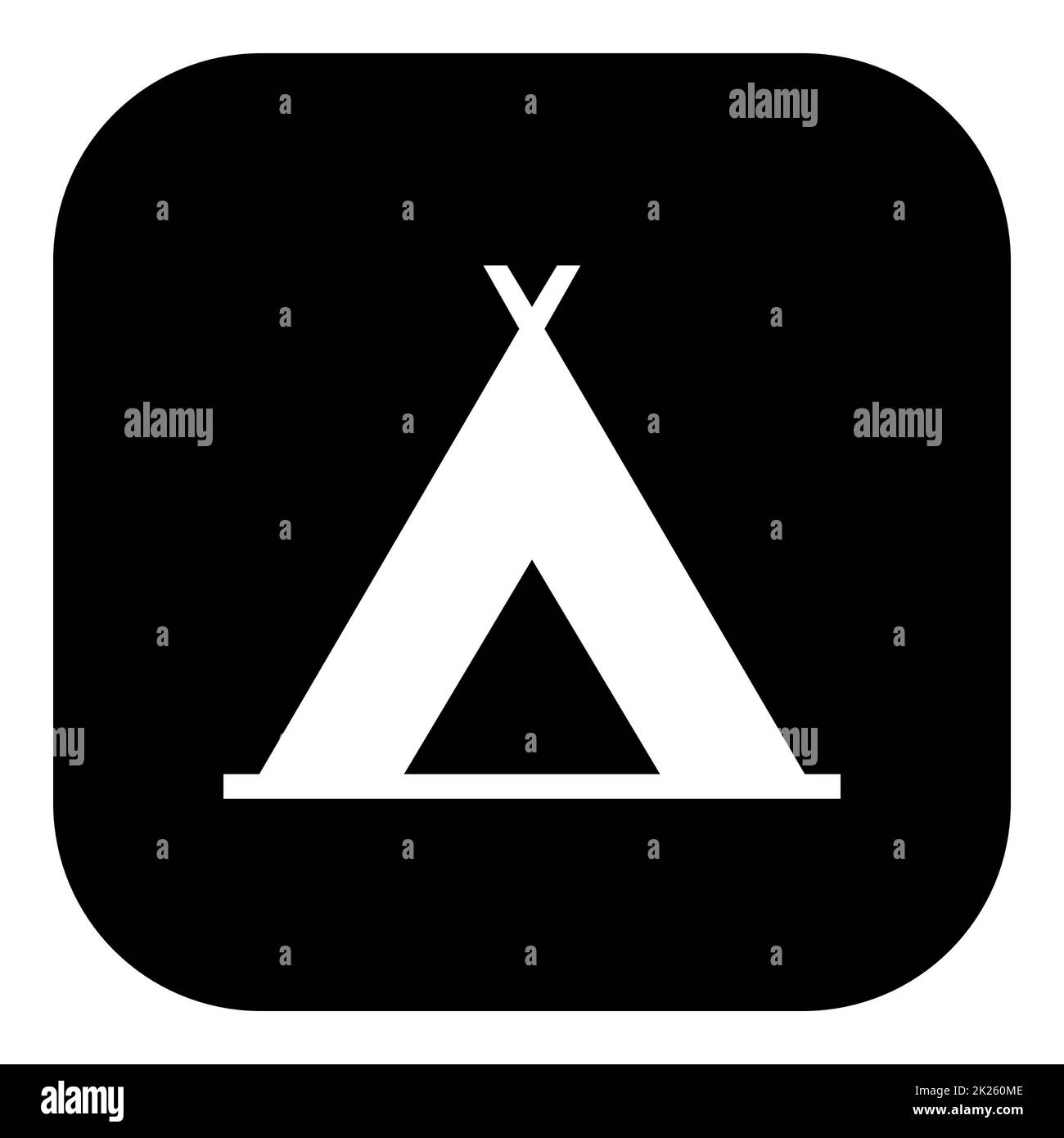 Icona tenda e app Foto Stock