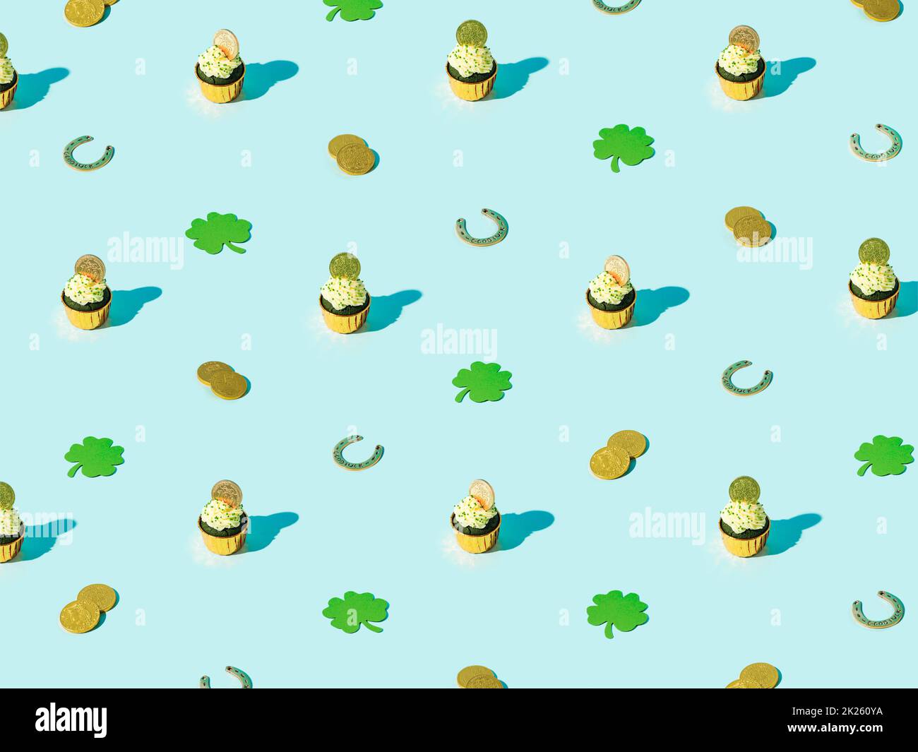 Cibo per il giorno di San Patrizio, modello isometrico Foto Stock