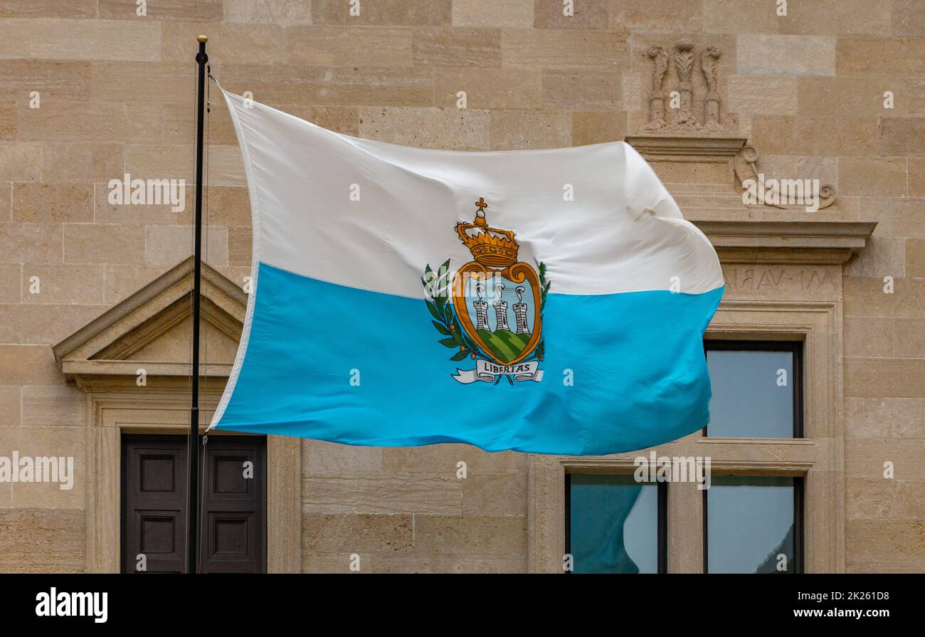 Bandierina del San Marino Foto Stock