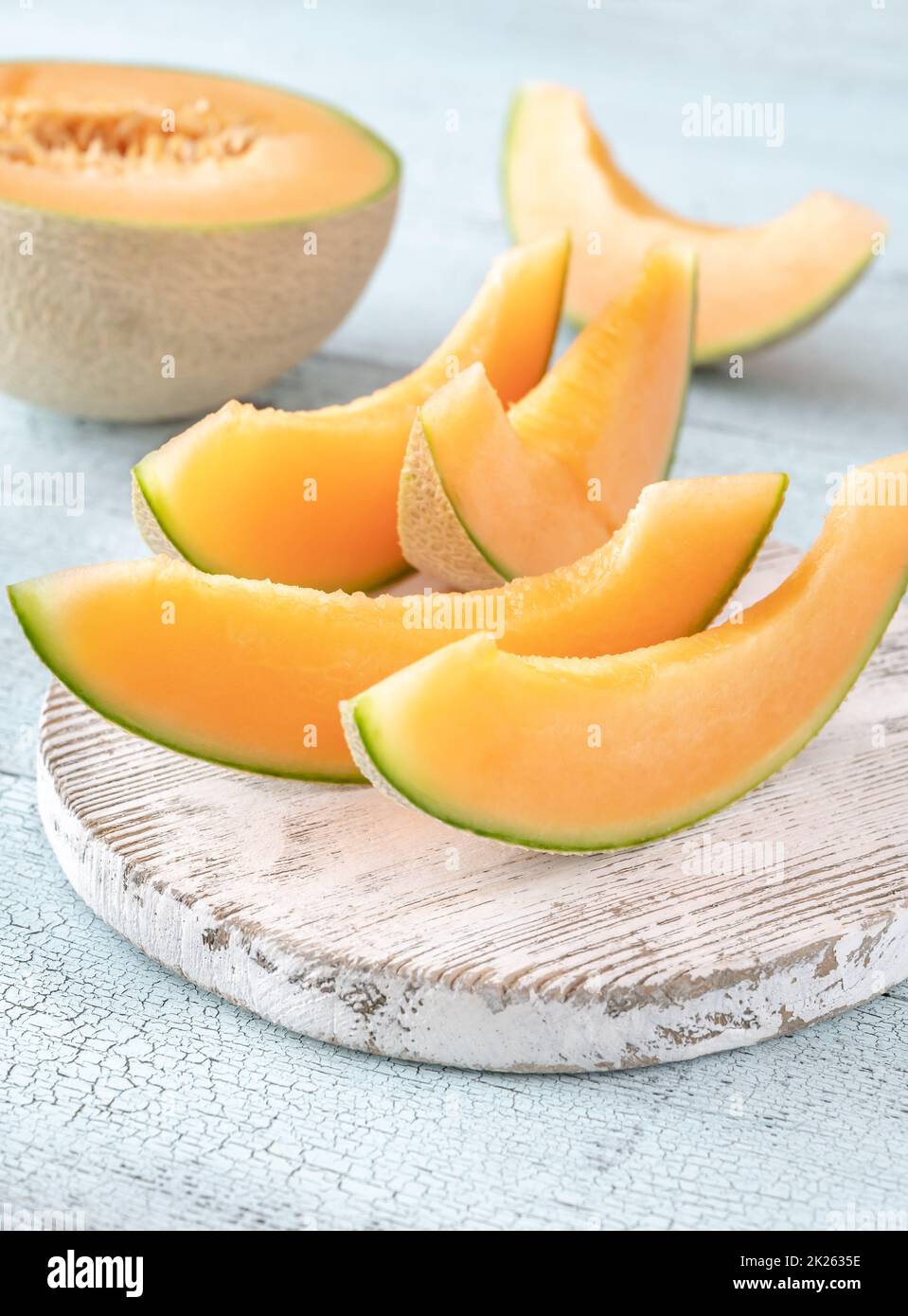 Il melone Cantalupo Foto Stock