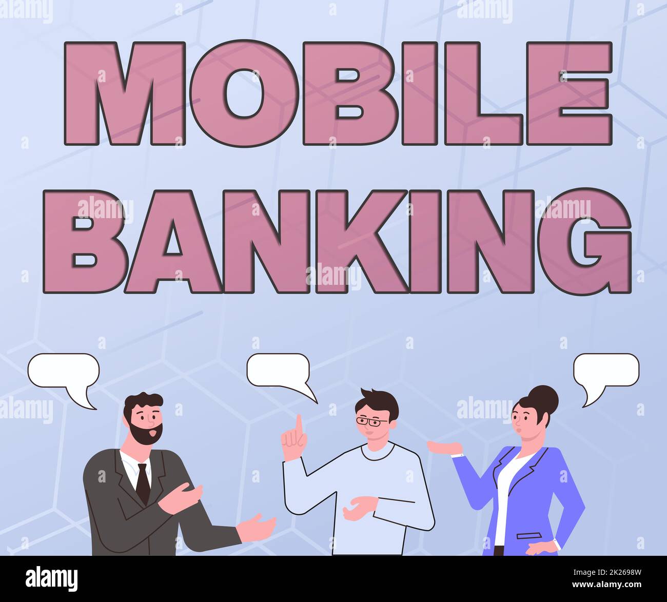 Cartello di testo che mostra Mobile Banking. Idea di business per creare transazioni finanziarie con l'uso di smartphone Partner chattando costruire nuove meravigliose idee per il miglioramento delle competenze. Foto Stock