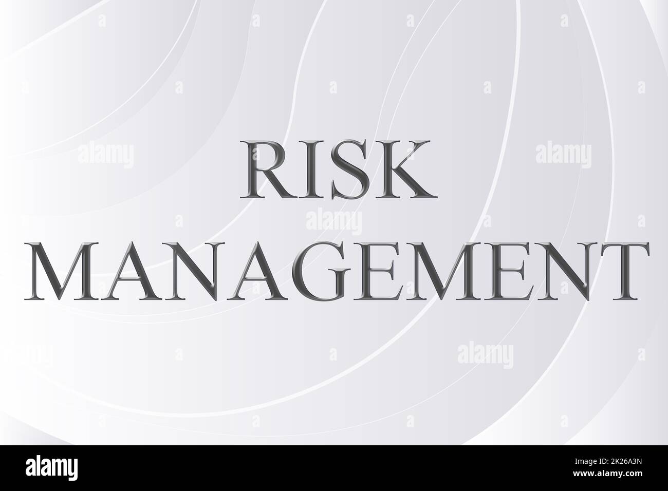 Ispirazione che mostra la gestione del rischio di segno. Idea aziendale Valutazione e controllo delle minacce future alla linea aziendale background illustrati con varie forme e colori. Foto Stock