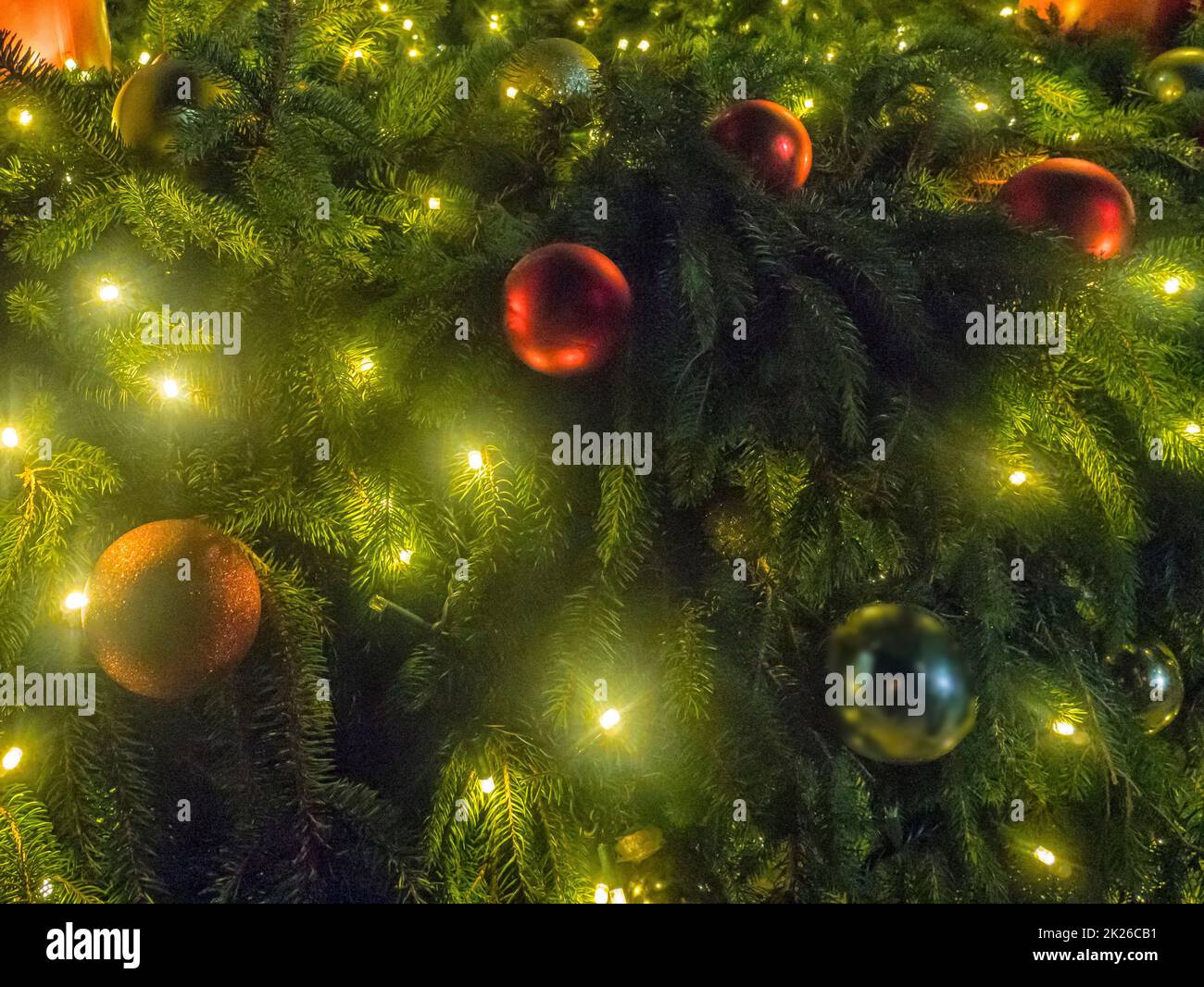 Ornamenti della sfera di Natale Foto Stock