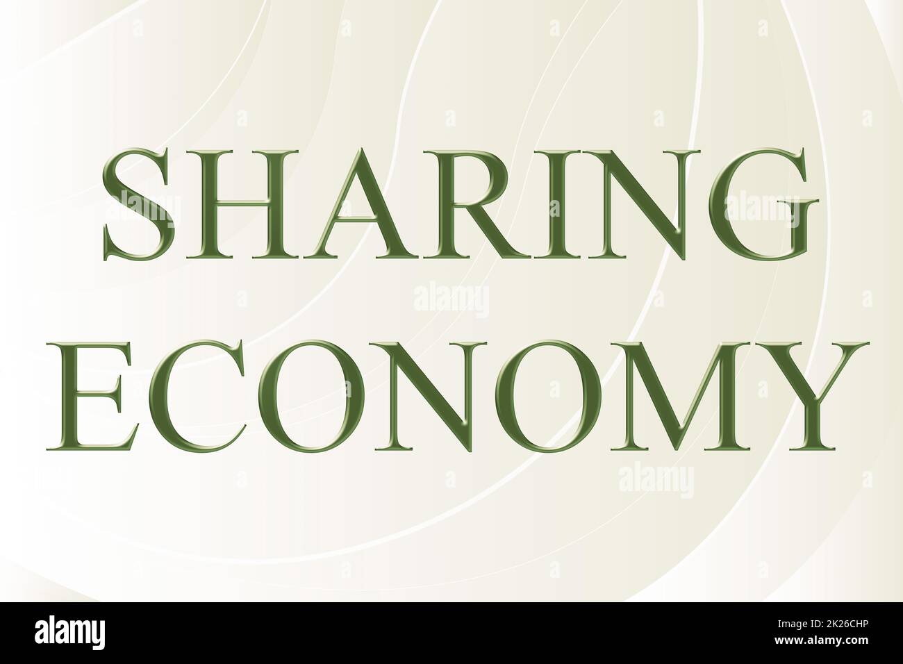 Cartello Di Testo Che Mostra Sharing Economy Idea Di Business Un