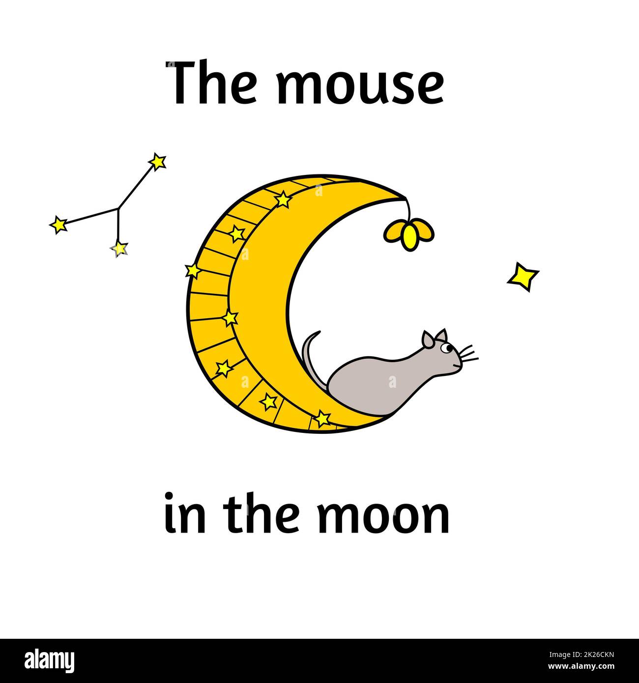 Il mouse nella luna Foto Stock