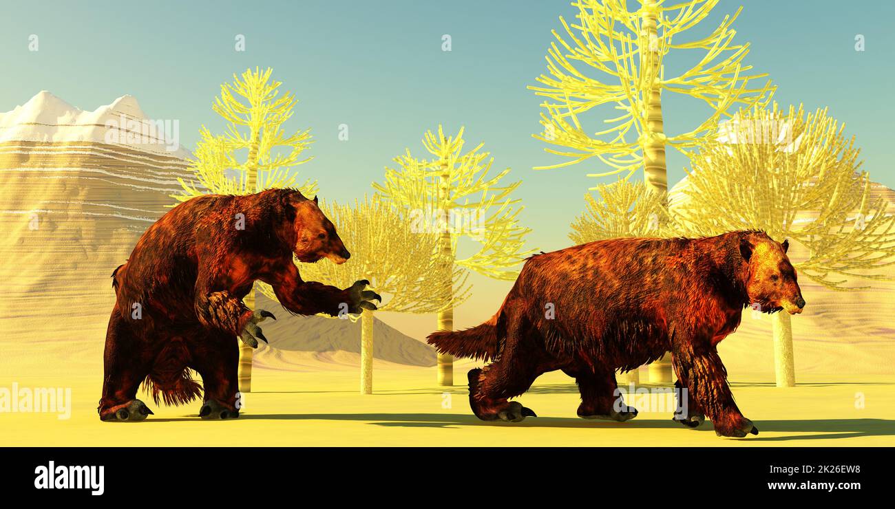 Animali Megatherium Foto Stock