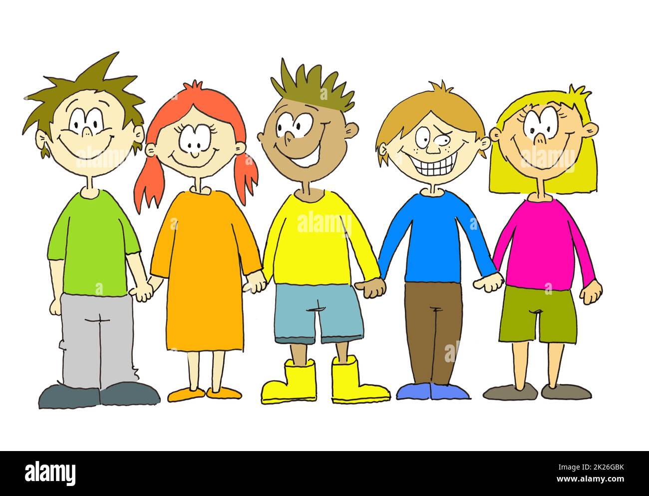 I Riservati Tengono Alla Propria Disegno bambini che si tengono per mano Immagini senza sfondo e Foto