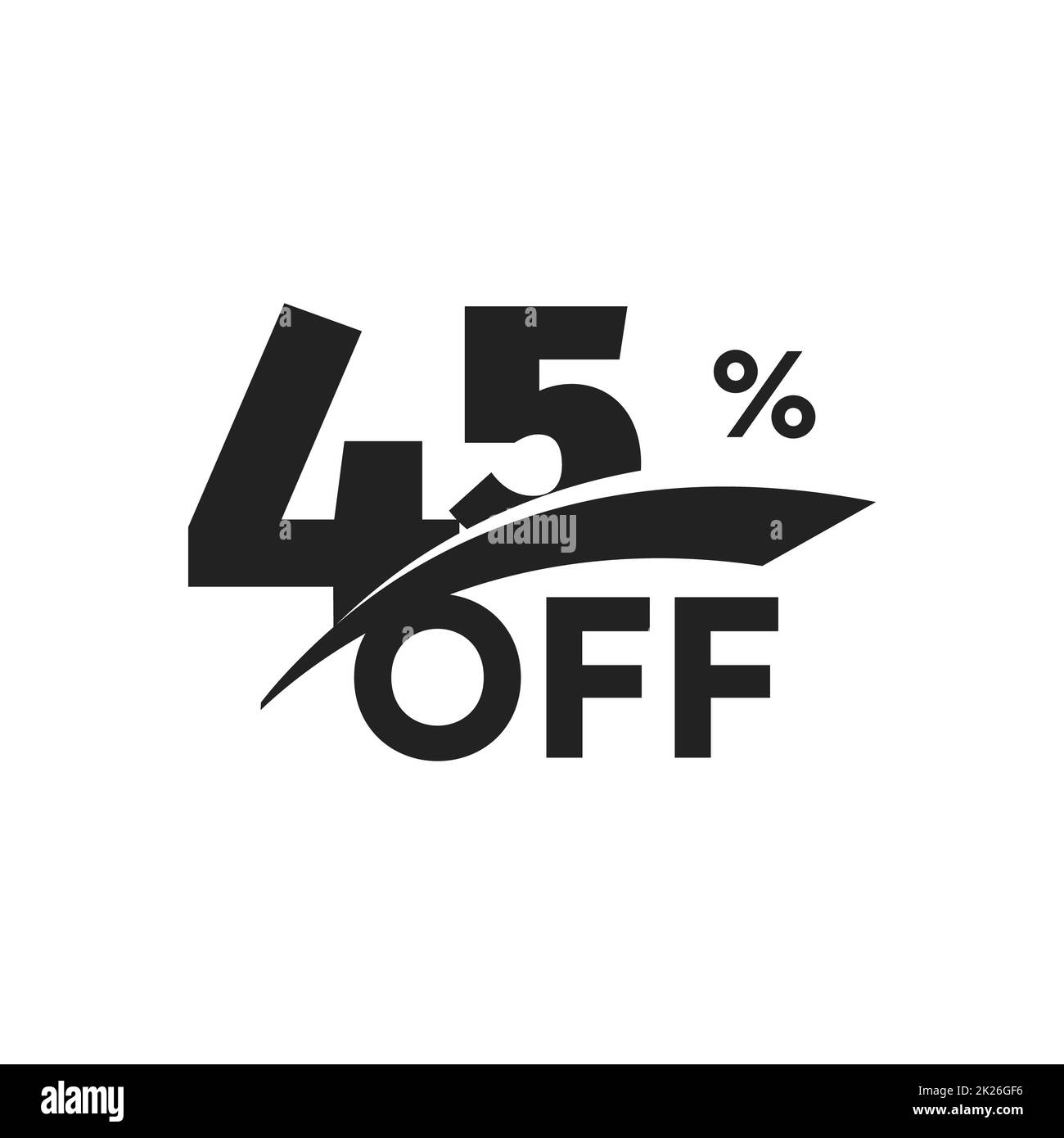 simbolo di sconto. Adesivo promozione commerciale. Etichetta vendita stagione calda, icona buono vacanza. Modello per volantino promozionale, design del banner, poster. illustrazione. Foto Stock