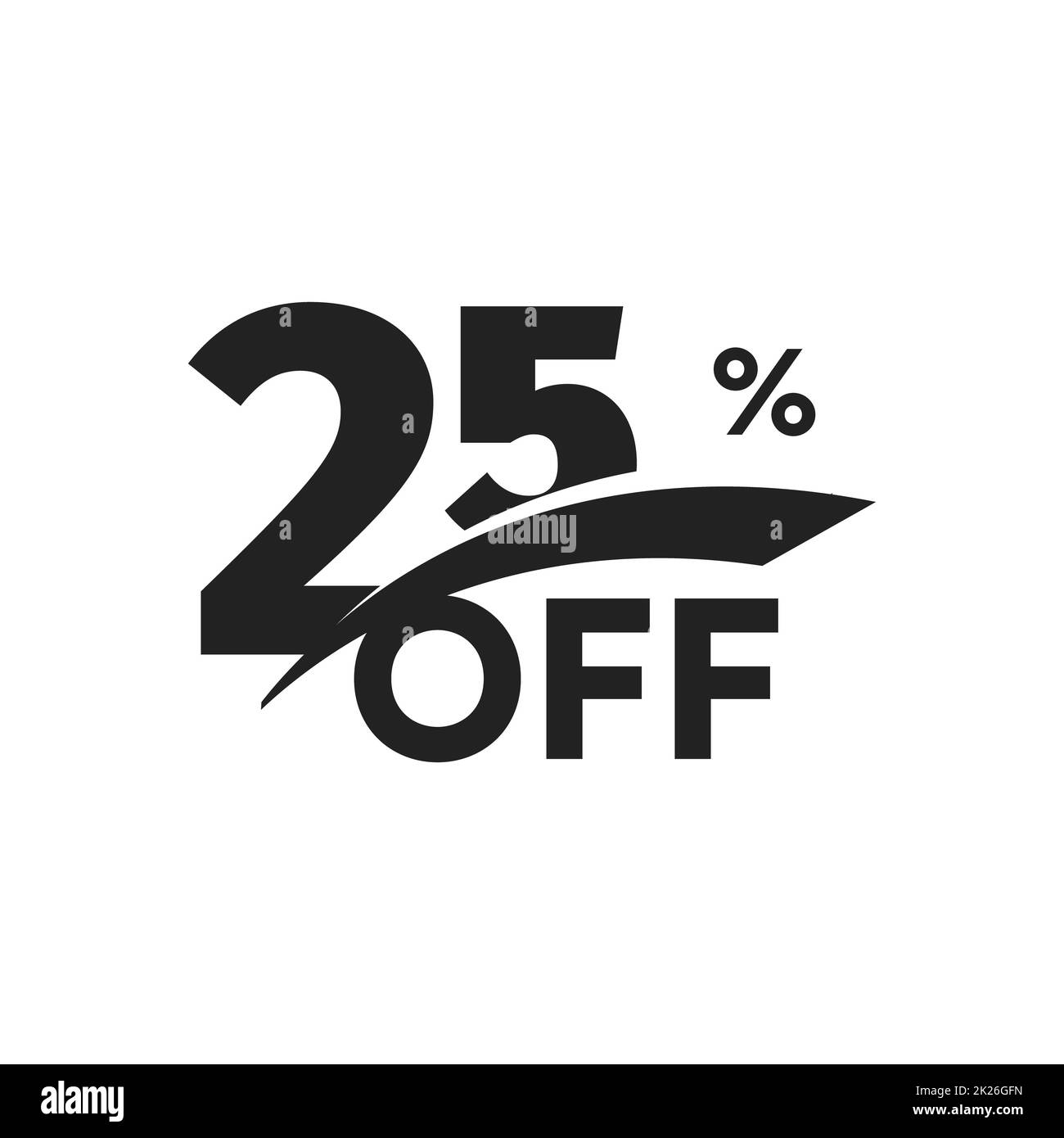 simbolo di sconto. Adesivo promozione commerciale. Etichetta vendita stagione calda, icona buono vacanza. Modello per volantino promozionale, design del banner, poster. illustrazione. Foto Stock