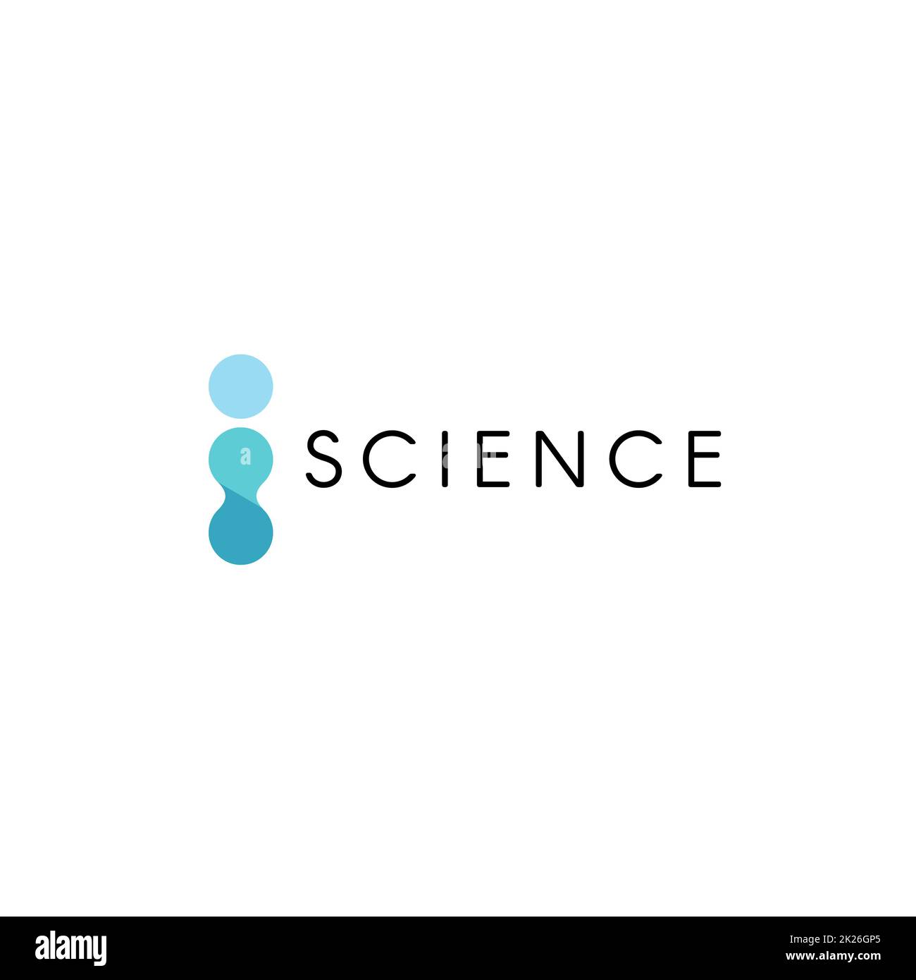 Abstract blu, colore turchese scienza logo, molecola vettore logo. Foto Stock